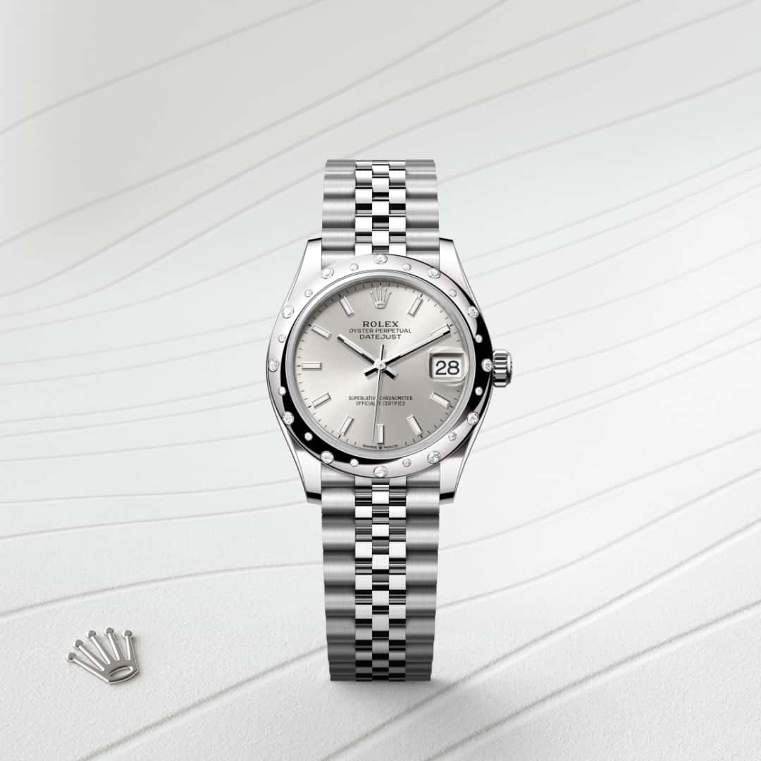 Rolex Datejust in White Rolesor - combination of Oystersteel and white gold, M278344RBR-0014 - Walters & Hogsett