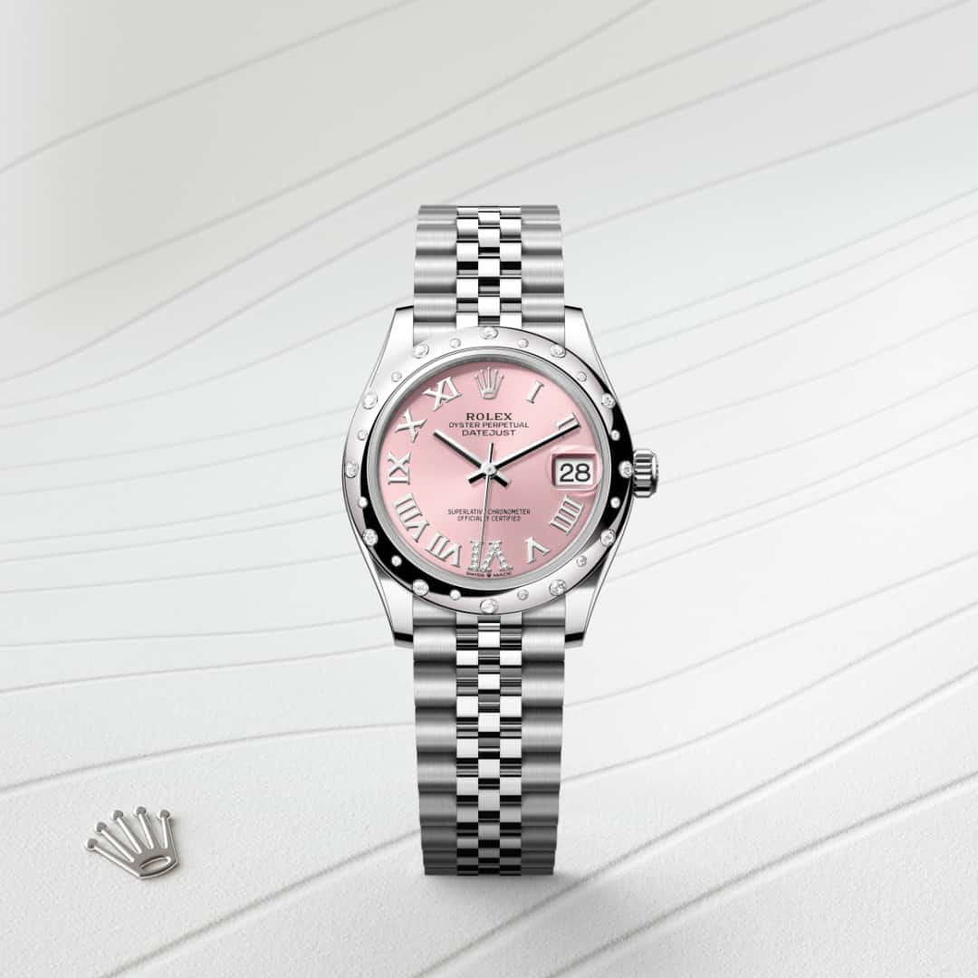 Rolex Datejust in White Rolesor - combination of Oystersteel and white gold, M278344RBR-0026 - Little Switzerland