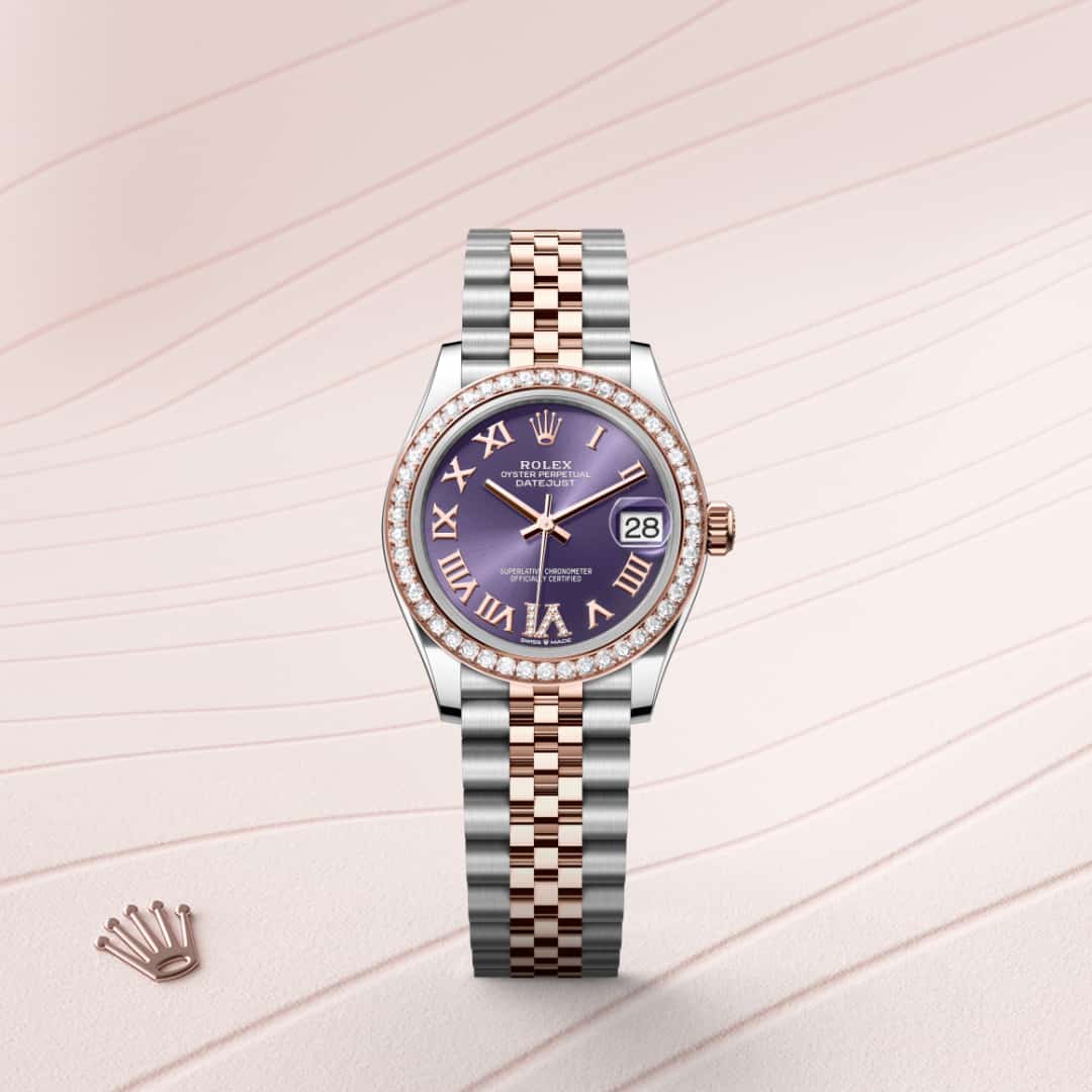 Rolex Datejust in Everose Rolesor - combination of Oystersteel and Everose gold, M278381RBR-0020 - Clarkson Jewelers
