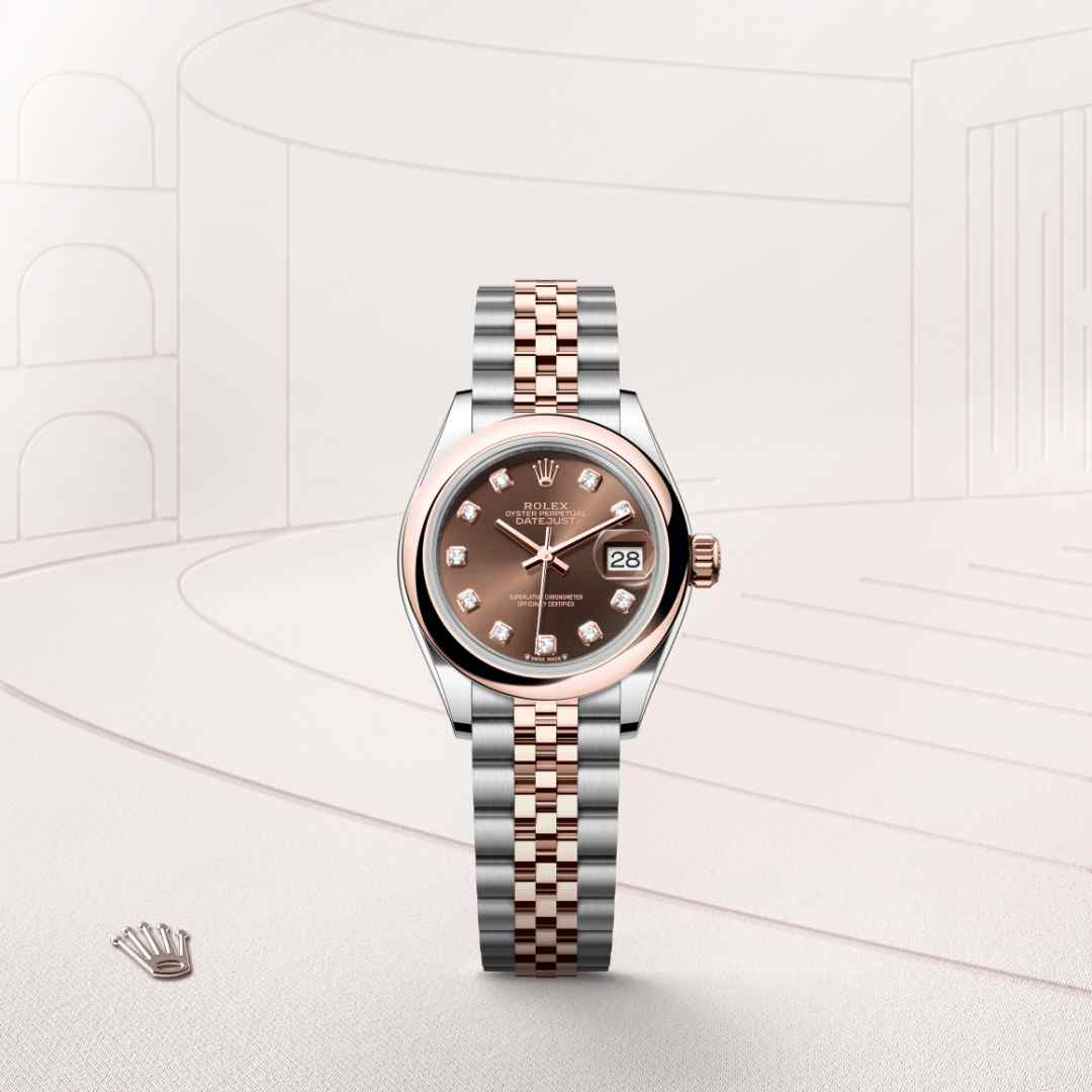 Rolex Lady-Datejust in Everose Rolesor - combination of Oystersteel and Everose gold, M279161-0011 - Meierotto Jewelers