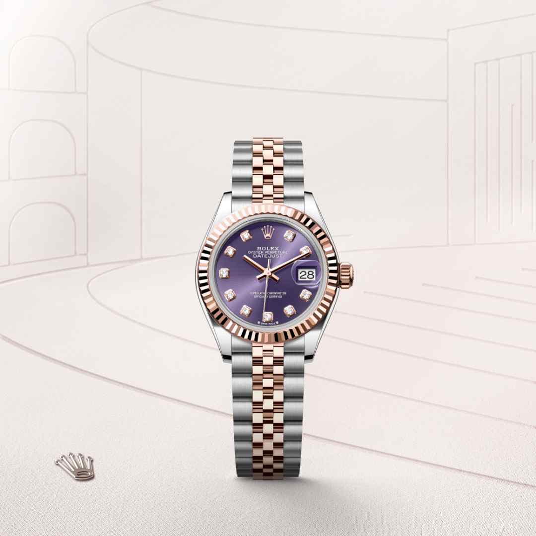 Rolex Lady-Datejust in Everose Rolesor - combination of Oystersteel and Everose gold, M279171-0015 - Schiffman's Jewelers