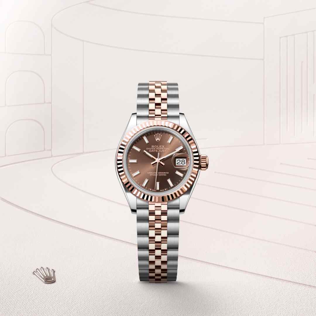 Rolex Lady-Datejust in Everose Rolesor - combination of Oystersteel and Everose gold, M279171-0017 - Lenox Jewelers