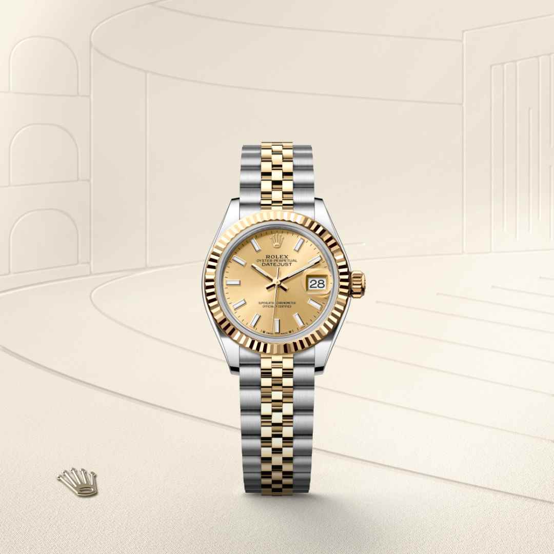 Rolex Lady-Datejust in Yellow Rolesor - combination of Oystersteel and yellow gold, M279173-0001 - Schiffman's Jewelers