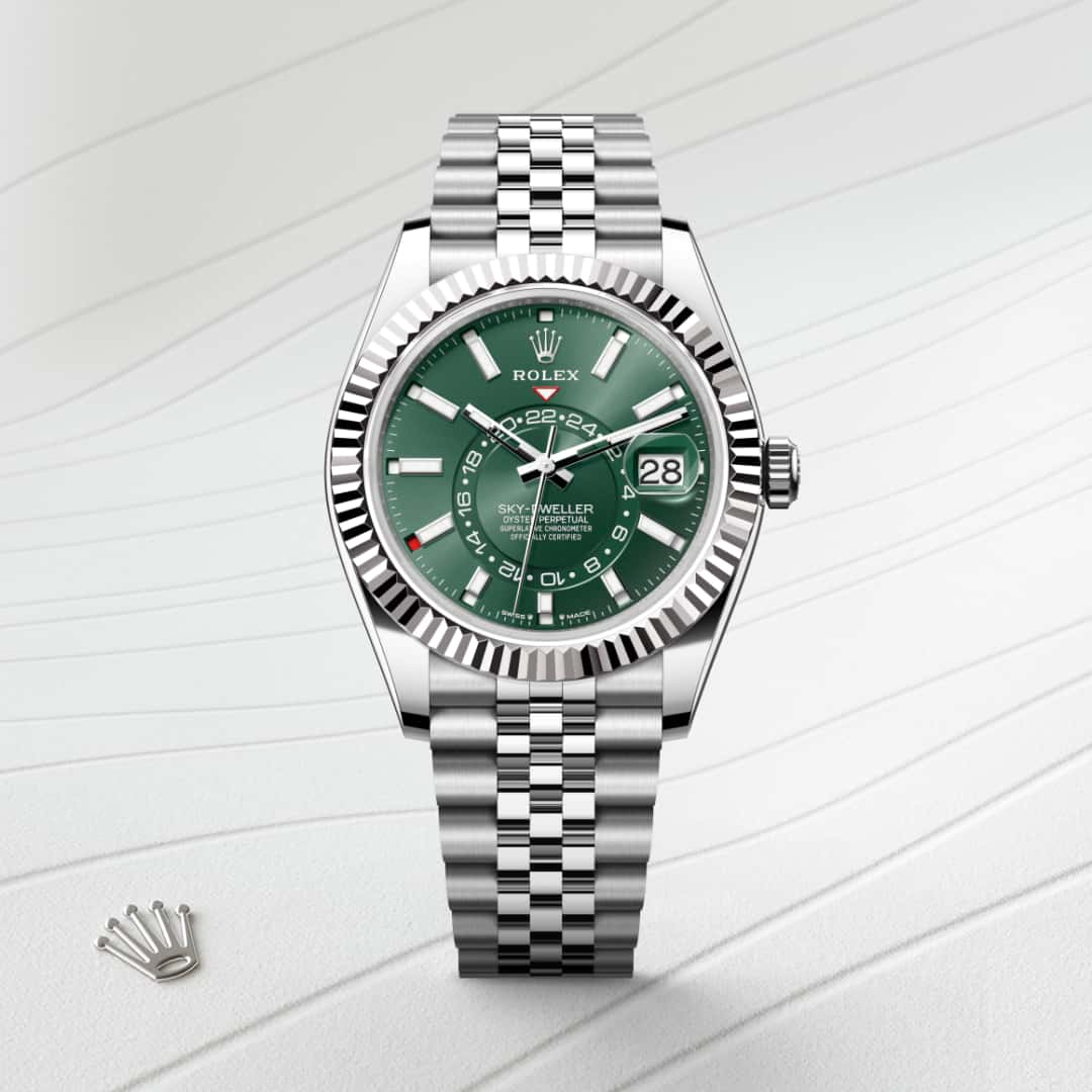 Rolex Sky-Dweller in White Rolesor - combination of Oystersteel and white gold, M336934-0002 - Little Switzerland