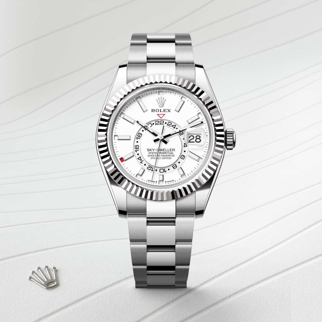 Rolex Sky-Dweller in White Rolesor - combination of Oystersteel and white gold, M336934-0003 - Walters & Hogsett