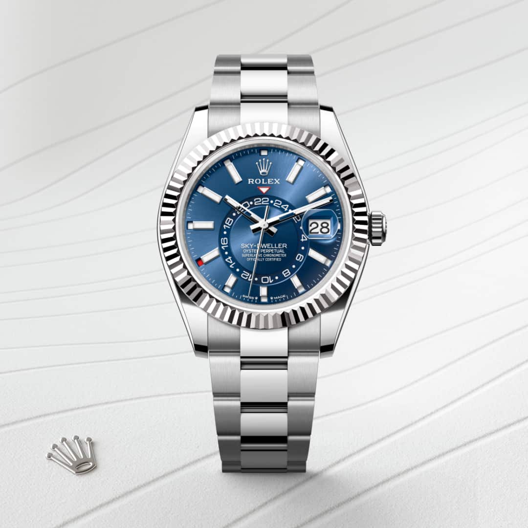 Rolex Sky-Dweller in White Rolesor - combination of Oystersteel and white gold, M336934-0005 - Little Switzerland