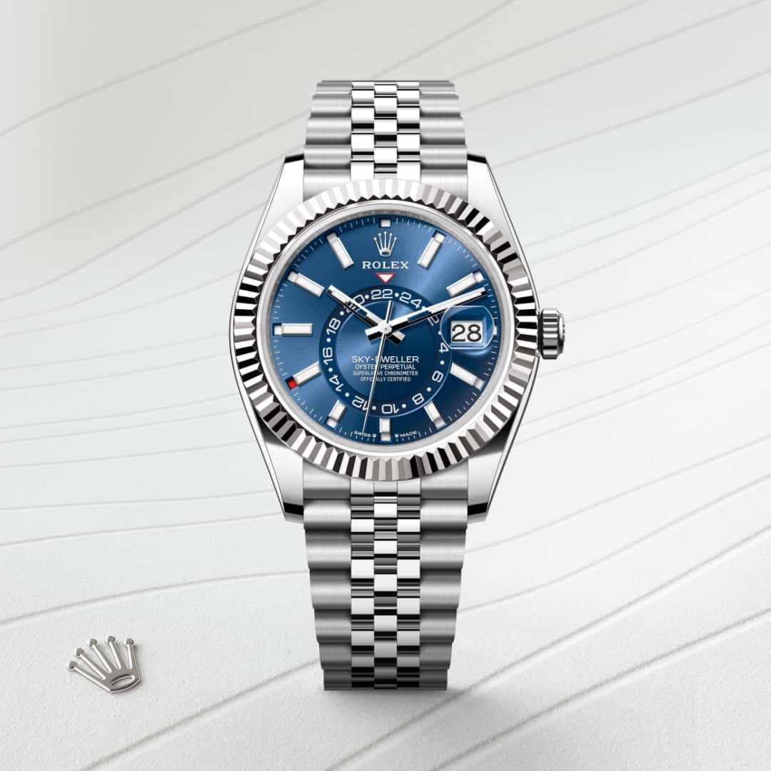 Rolex Sky-Dweller in White Rolesor - combination of Oystersteel and white gold, M336934-0006 - Little Switzerland