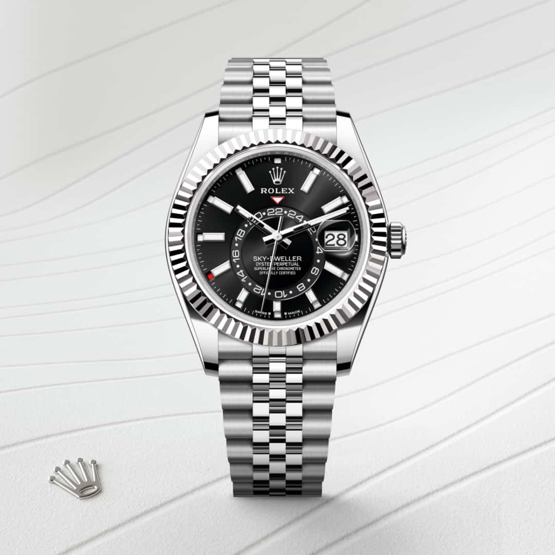 Rolex Sky-Dweller in White Rolesor - combination of Oystersteel and white gold, M336934-0008 - Little Switzerland