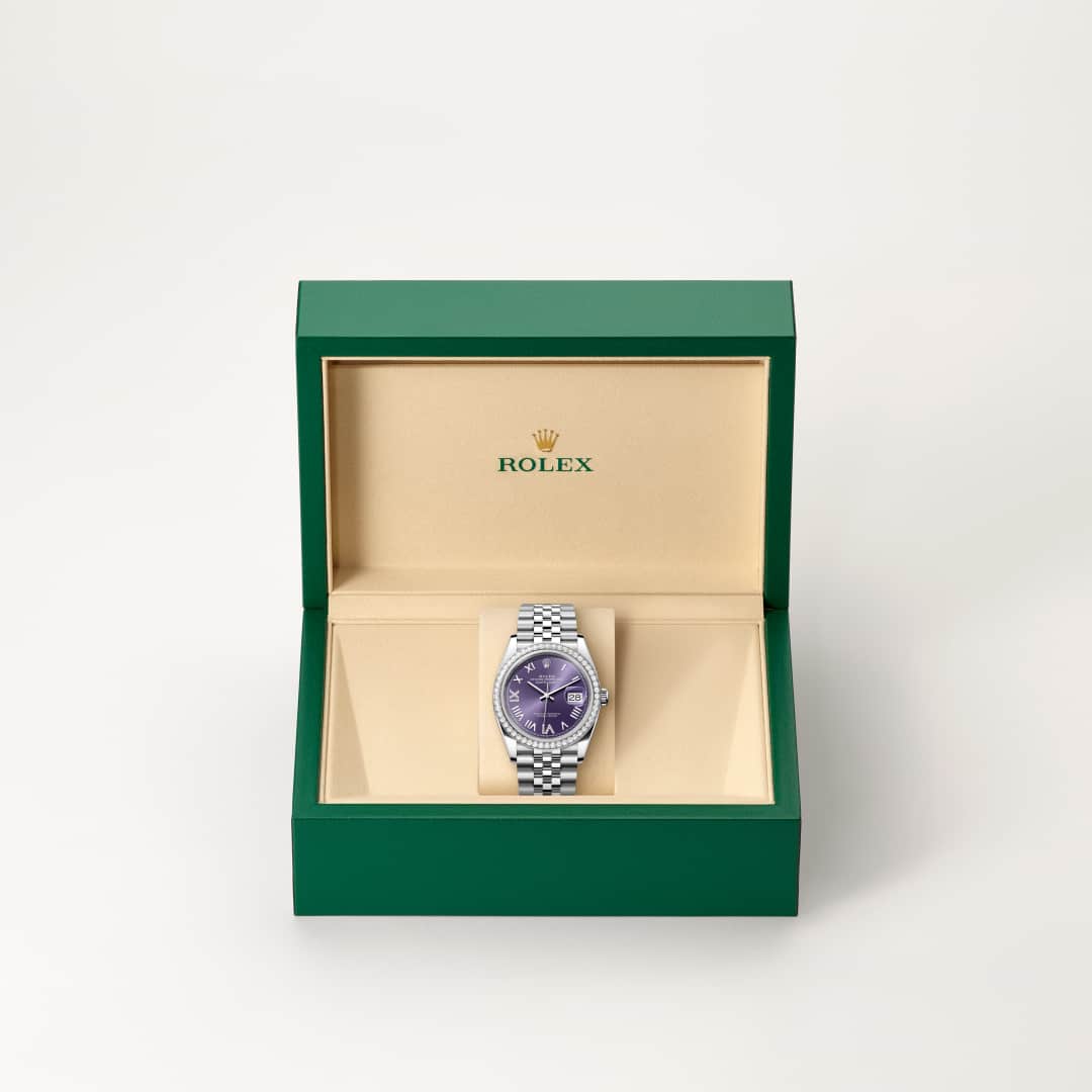 Rolex Datejust in White Rolesor - combination of Oystersteel and white gold, M126284RBR-0055 - Orrs Jewelers
