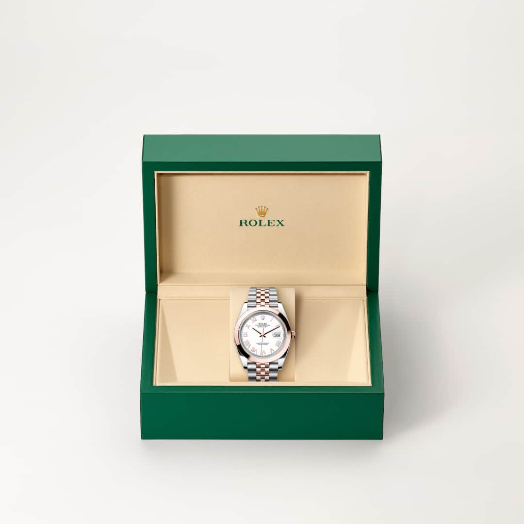Rolex Datejust in Everose Rolesor - combination of Oystersteel and Everose gold, M126301-0026 - Meierotto Jewelers