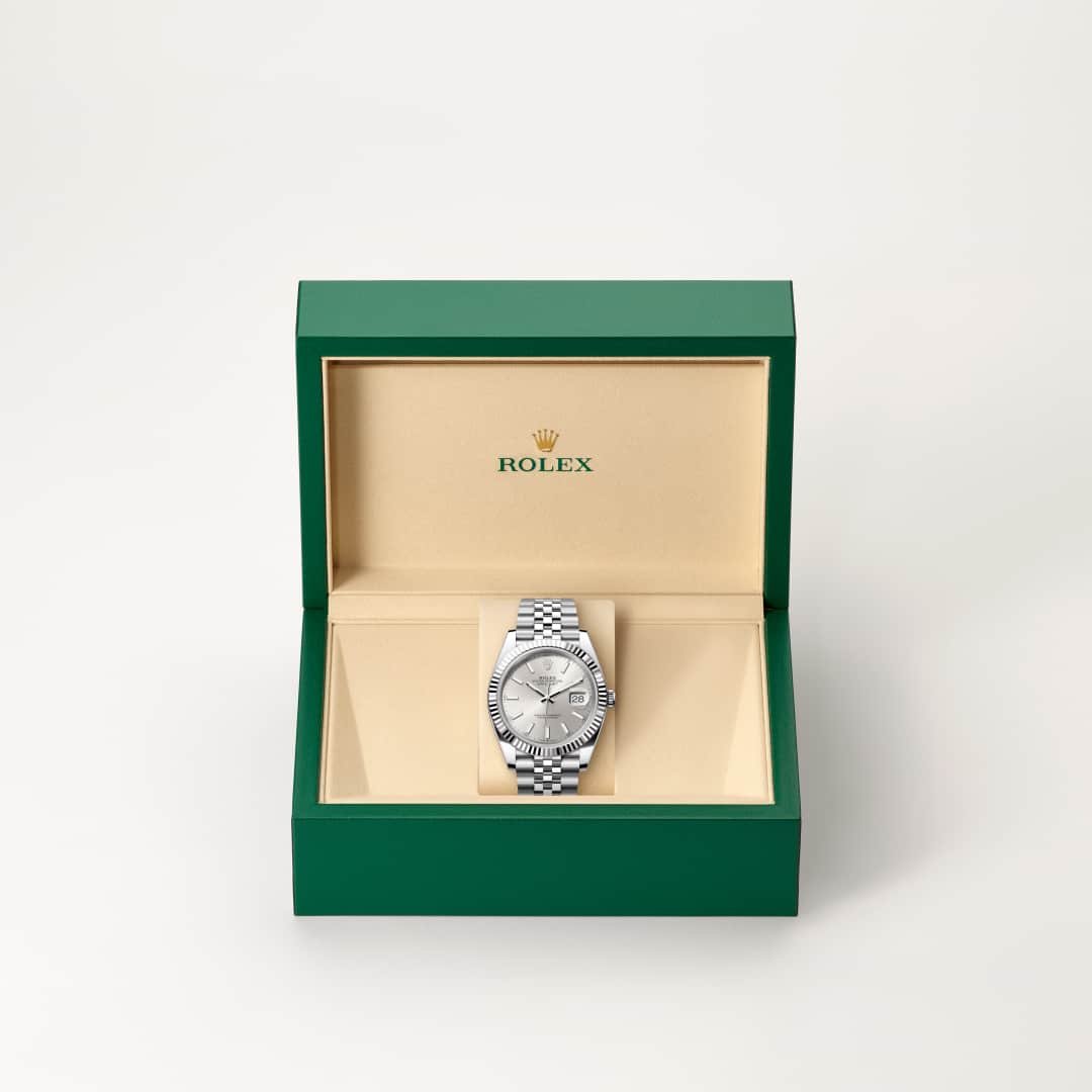 Rolex Datejust in White Rolesor - combination of Oystersteel and white gold, M126334-0004 - Little Switzerland