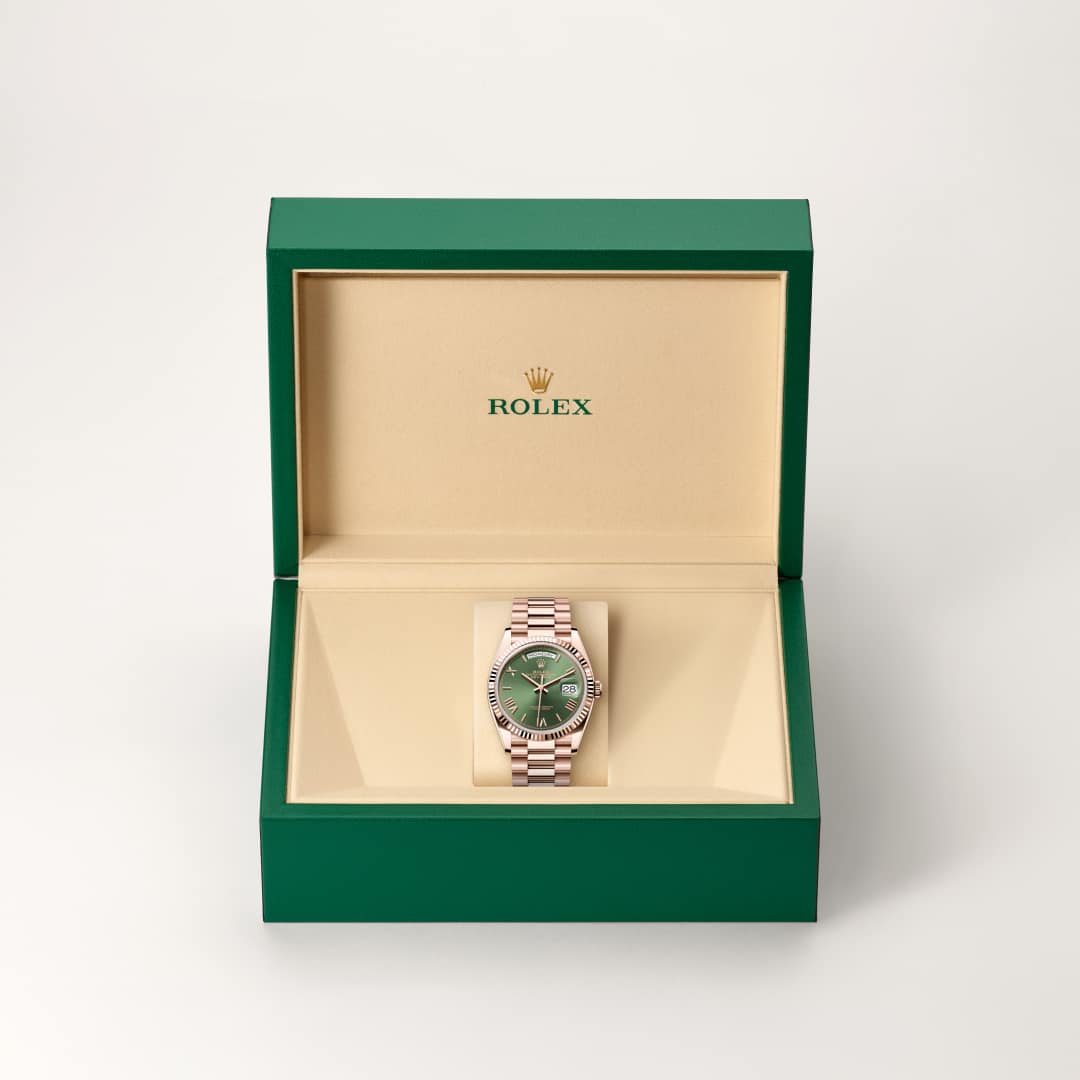 Rolex Day-Date in 18 kt Everose gold, M128235-0089 - Schiffman's Jewelers