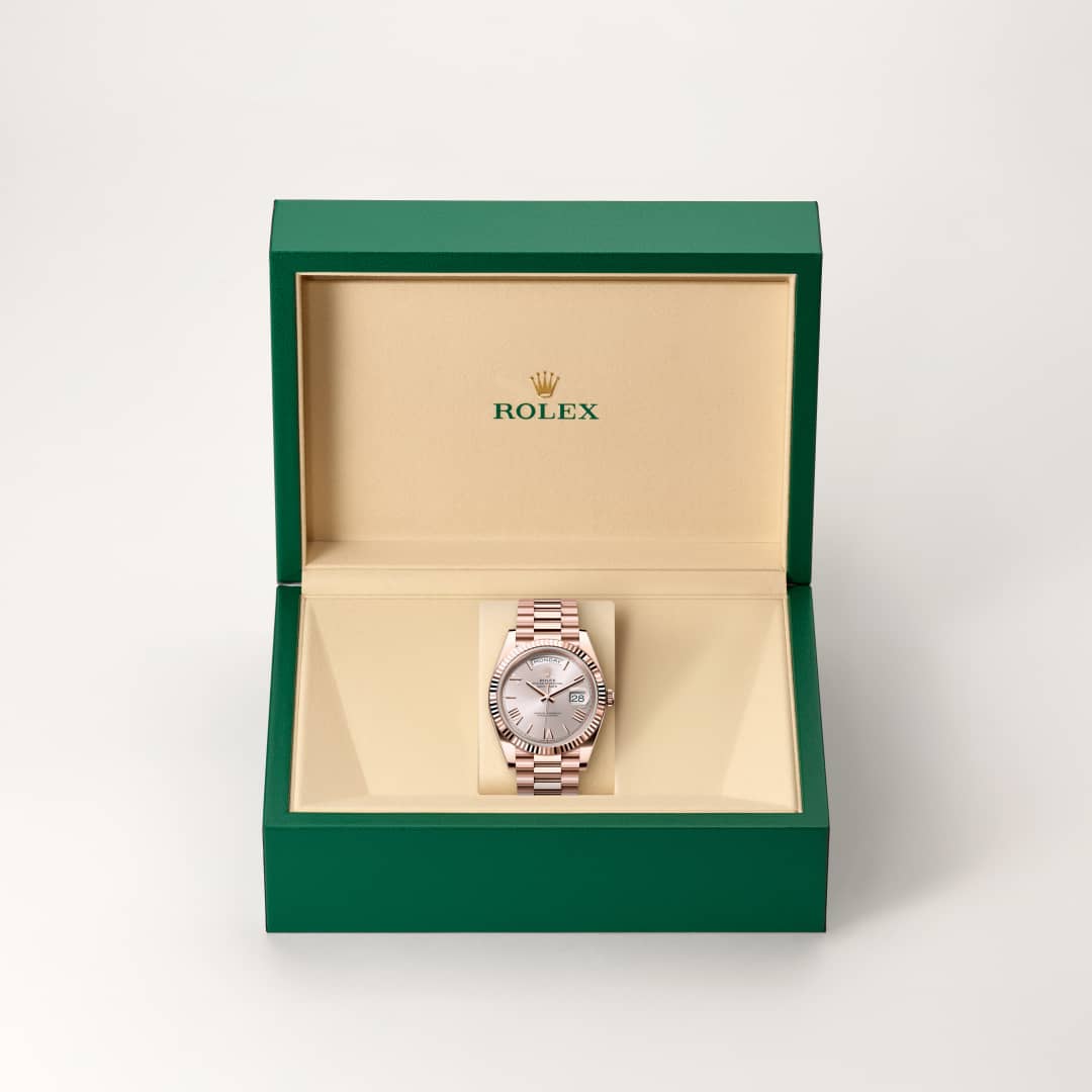 Rolex Day-Date in 18 kt Everose gold, M228235-0001 - Lenox Jewelers