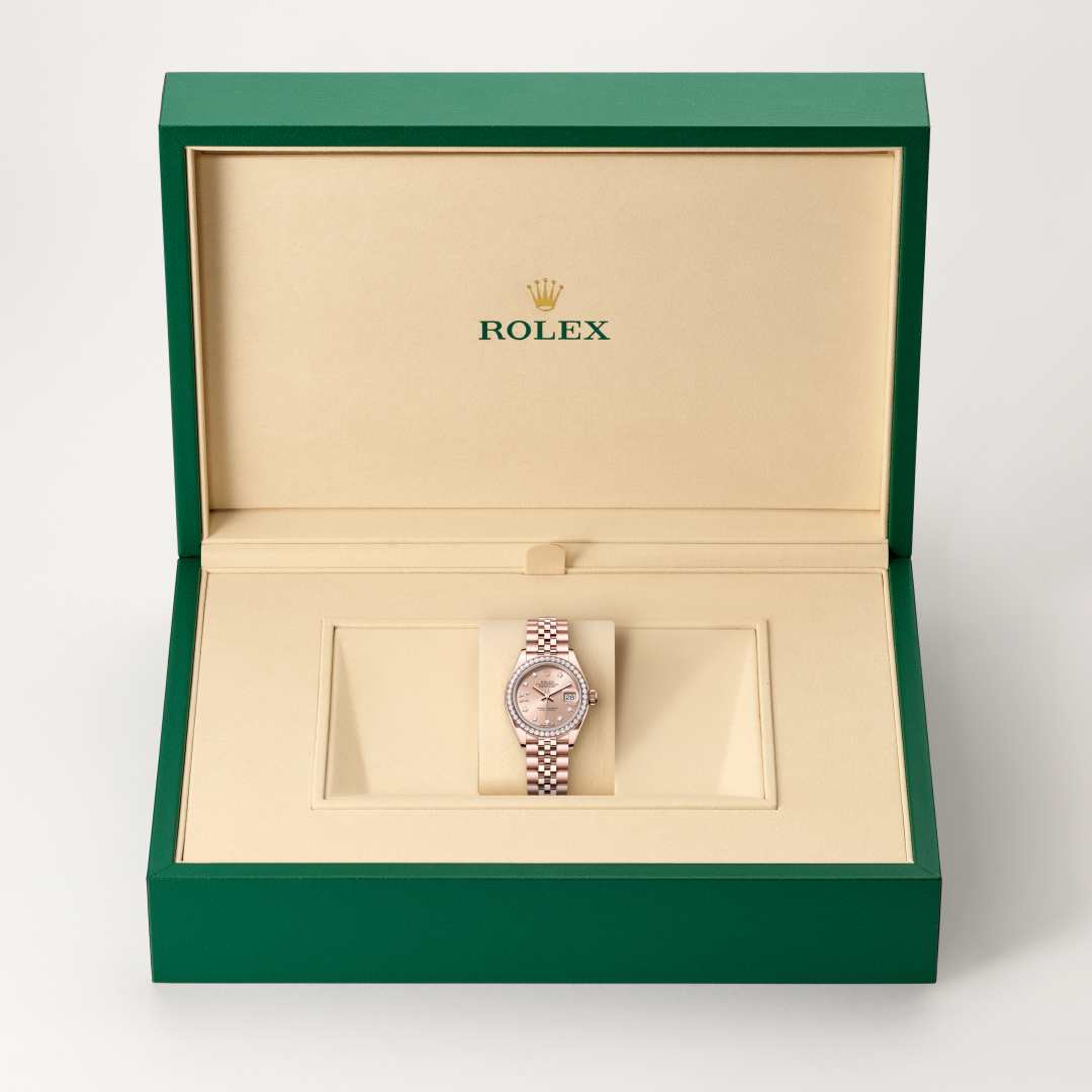 Rolex Lady-Datejust in 18 kt Everose gold, M279135RBR-0030 - Meierotto Jewelers