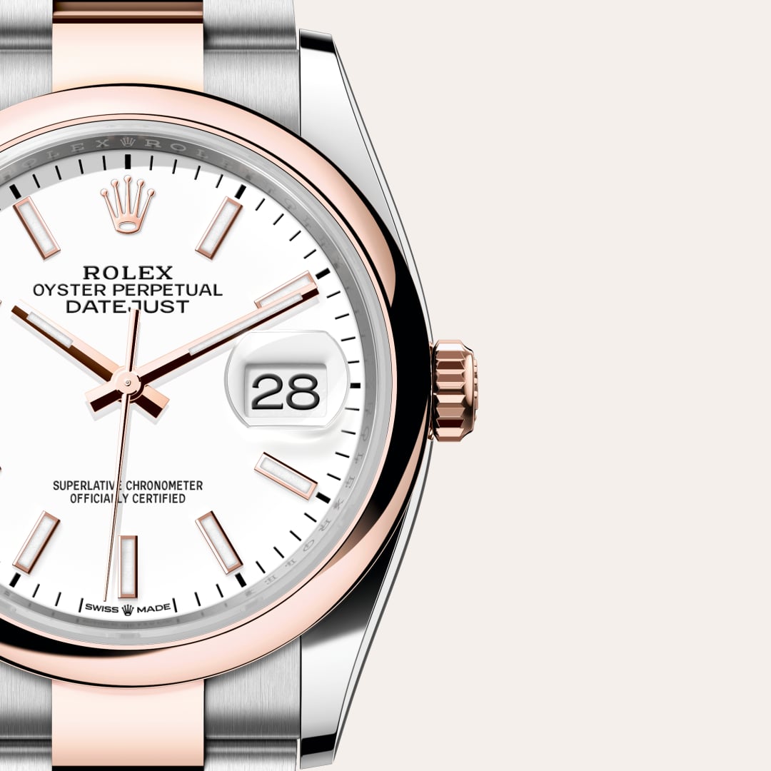 Rolex Datejust in Everose Rolesor - combination of Oystersteel and Everose gold, M126201-0018 - Clarkson Jewelers