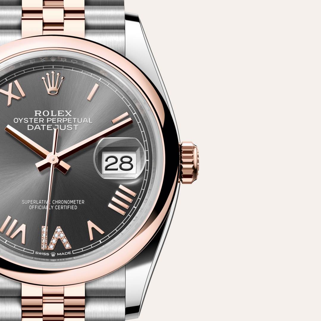 Rolex Datejust in Everose Rolesor - combination of Oystersteel and Everose gold, M126201-0047 - Clarkson Jewelers
