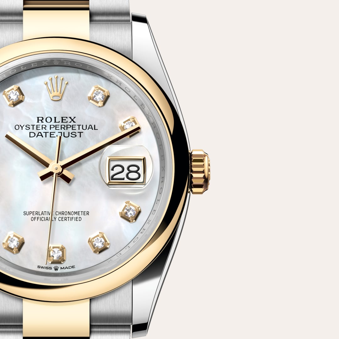 Rolex Datejust in Yellow Rolesor - combination of Oystersteel and yellow gold, M126203-0024 - Lenox Jewelers