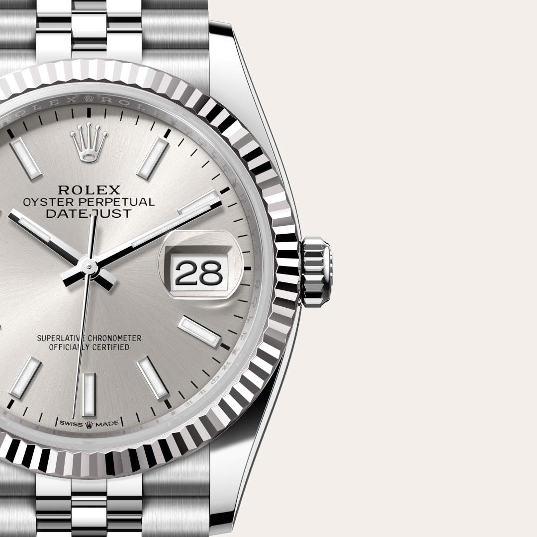Rolex Datejust in White Rolesor - combination of Oystersteel and white gold, M126234-0013 - Little Switzerland