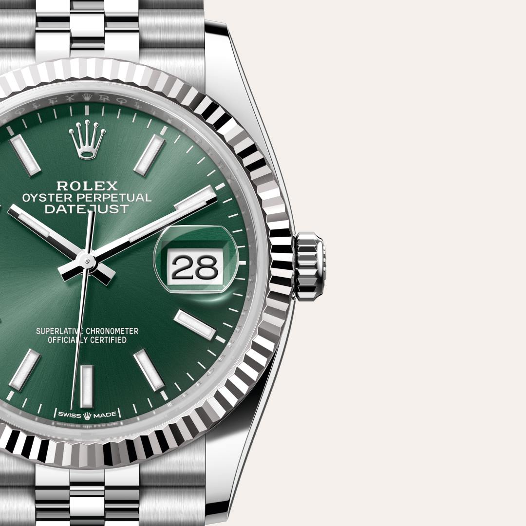 Rolex Datejust in White Rolesor - combination of Oystersteel and white gold, M126234-0051 - Rolex Boutique Palo Alto