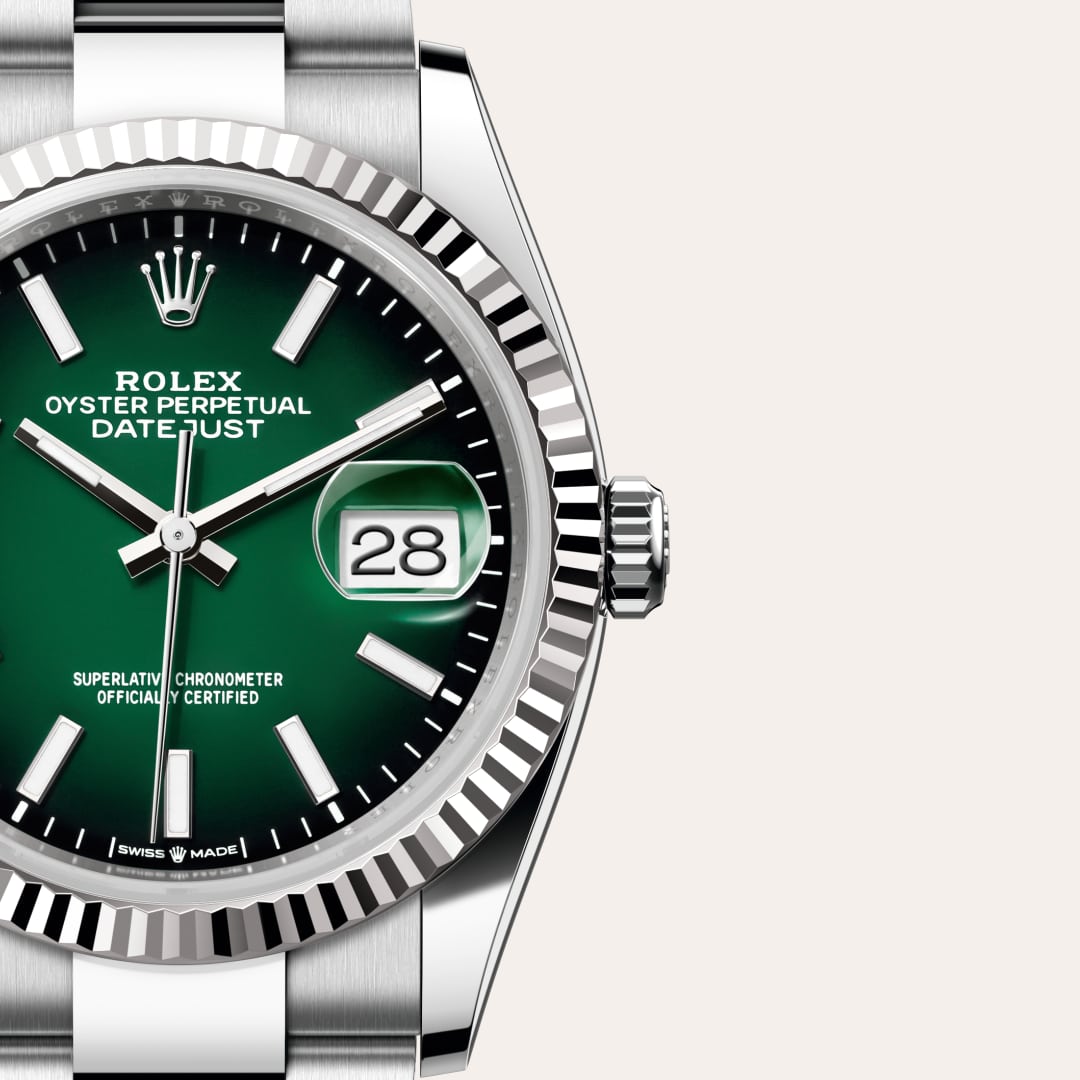 Rolex Datejust in White Rolesor - combination of Oystersteel and white gold, M126234-0060 - Schiffman's Jewelers