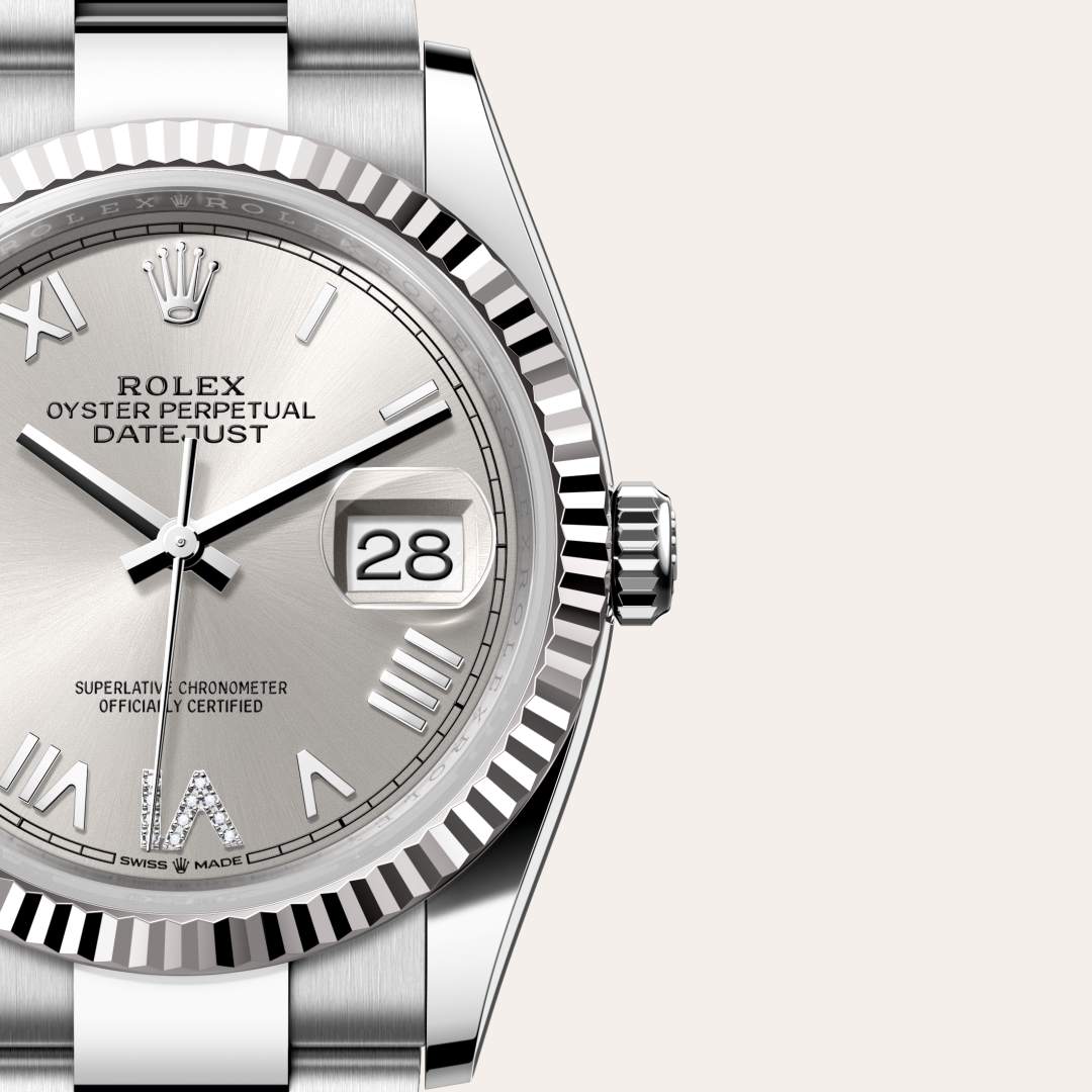 Rolex Datejust in White Rolesor - combination of Oystersteel and white gold, M126234-0068 - Walters & Hogsett