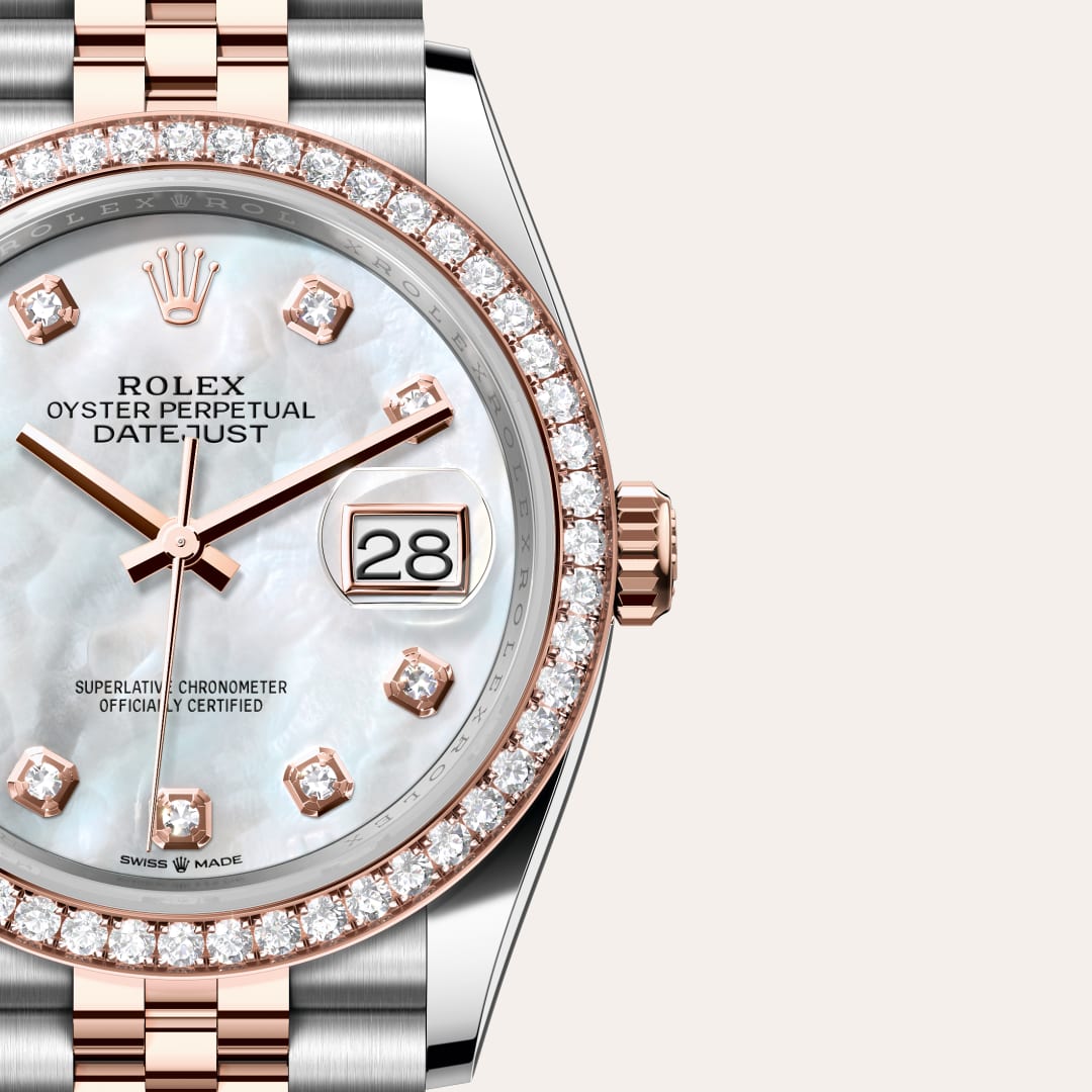 Rolex Datejust in Everose Rolesor - combination of Oystersteel and Everose gold, M126281RBR-0009 - Little Switzerland