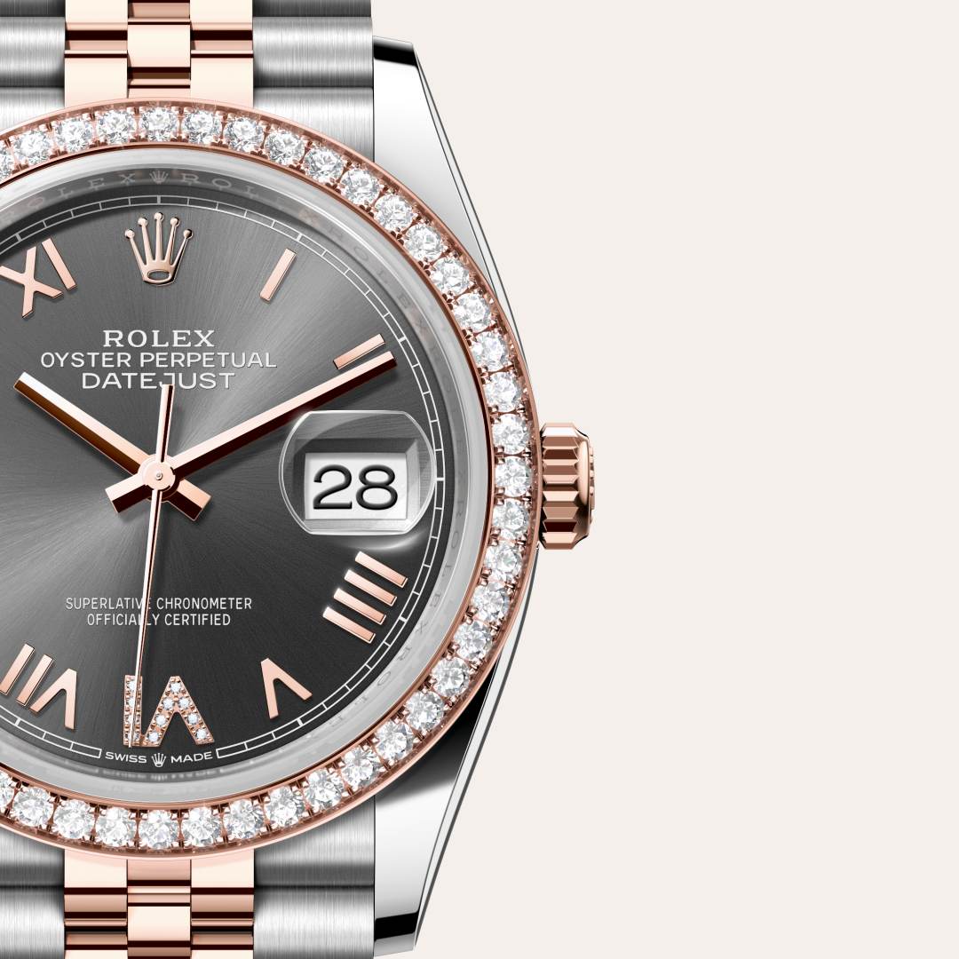 Rolex Datejust in Everose Rolesor - combination of Oystersteel and Everose gold, M126281RBR-0035 - Orrs Jewelers