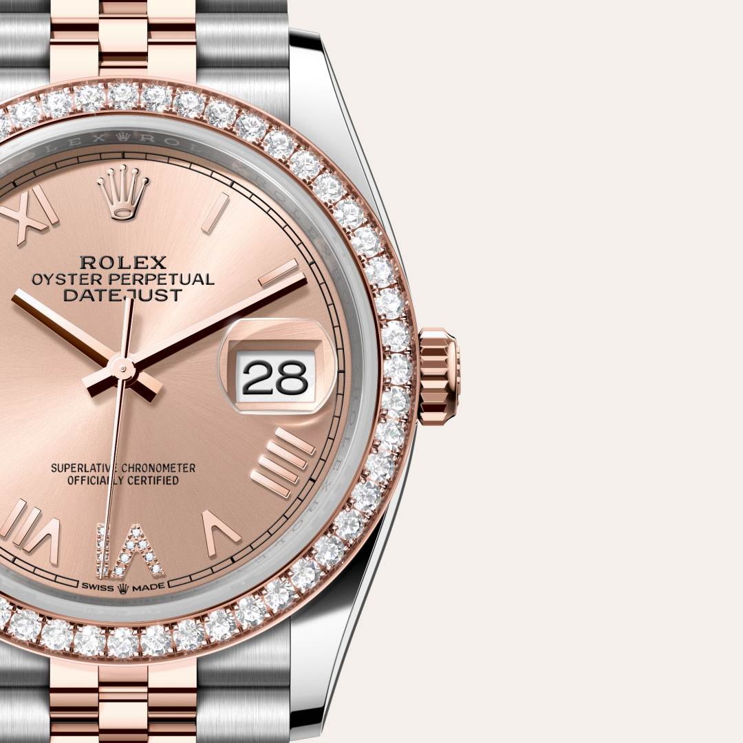 Rolex Datejust in Everose Rolesor - combination of Oystersteel and Everose gold, M126281RBR-0037 - Meierotto Jewelers