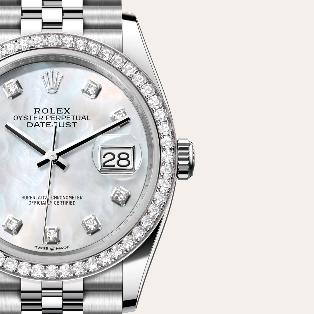 Rolex Datejust in White Rolesor - combination of Oystersteel and white gold, M126284RBR-0011 - Rolex Boutique Palo Alto