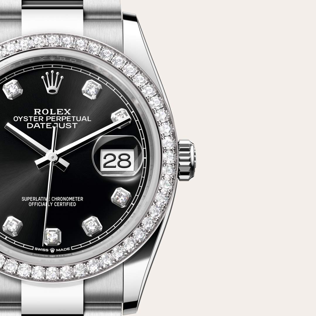 Rolex Datejust in White Rolesor - combination of Oystersteel and white gold, M126284RBR-0020 - Little Switzerland