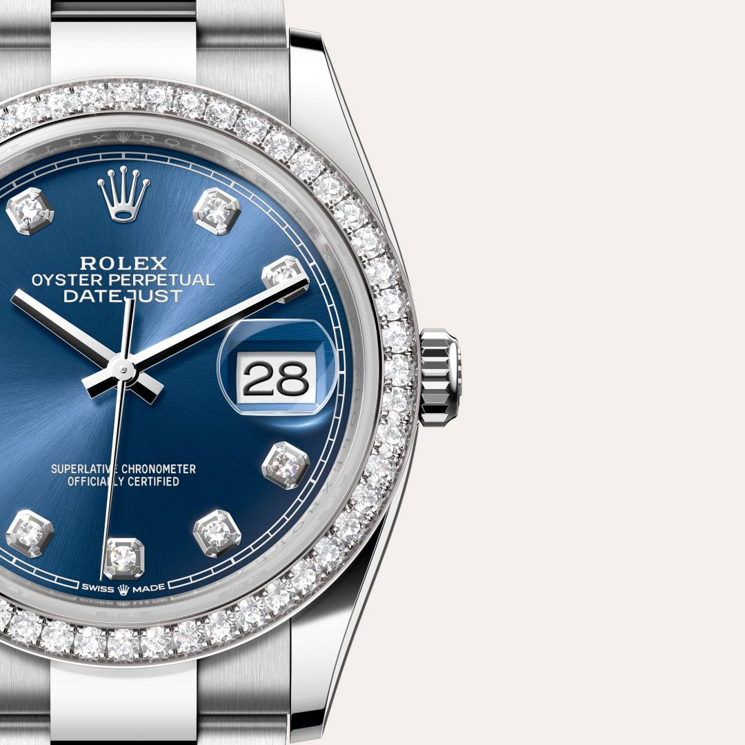 Rolex Datejust in White Rolesor - combination of Oystersteel and white gold, M126284RBR-0030 - Meierotto Jewelers