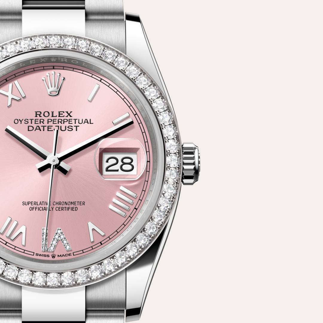 Rolex Datejust in White Rolesor - combination of Oystersteel and white gold, M126284RBR-0058 - Lenox Jewelers
