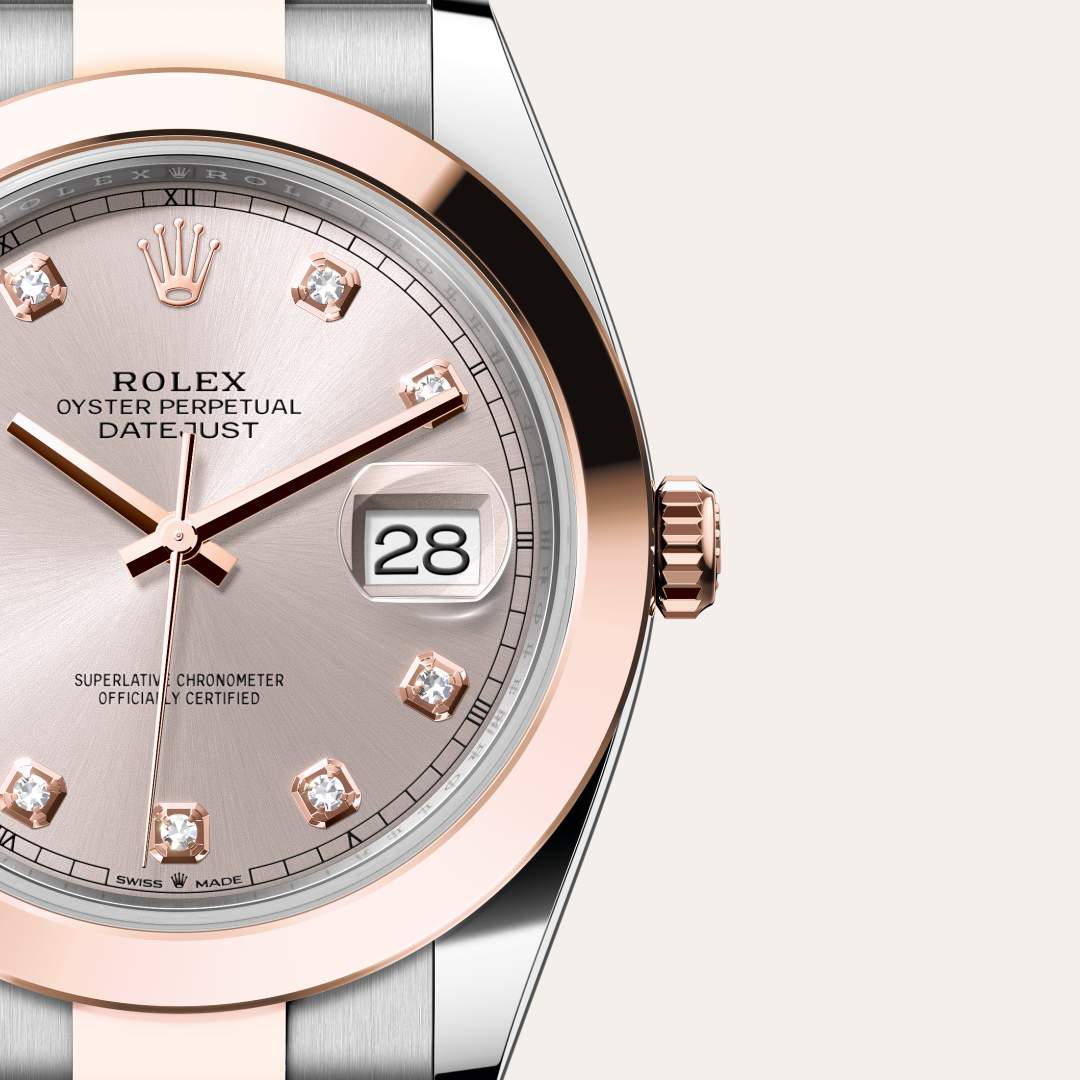 Rolex Datejust in Everose Rolesor - combination of Oystersteel and Everose gold, M126301-0007 - Clarkson Jewelers