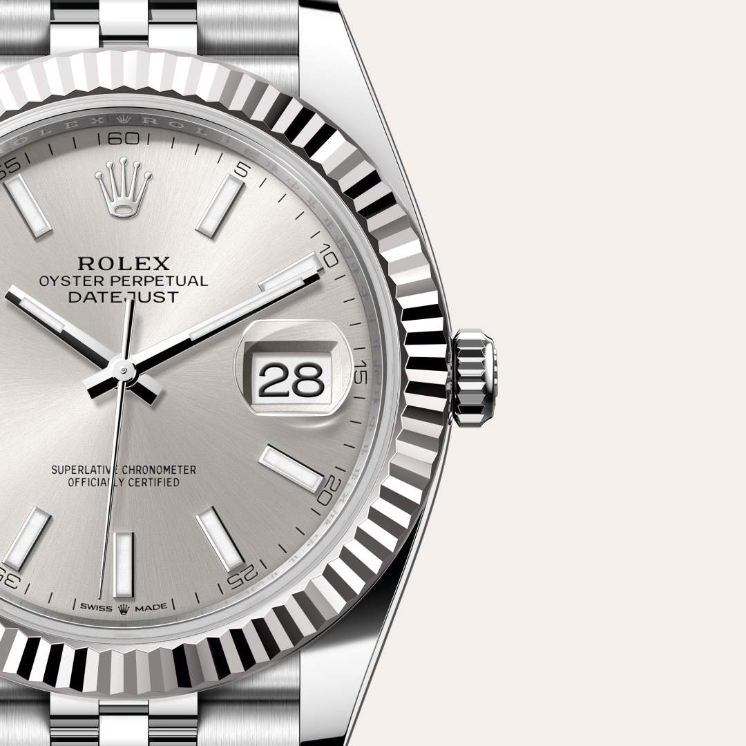 Rolex Datejust in White Rolesor - combination of Oystersteel and white gold, M126334-0004 - Little Switzerland