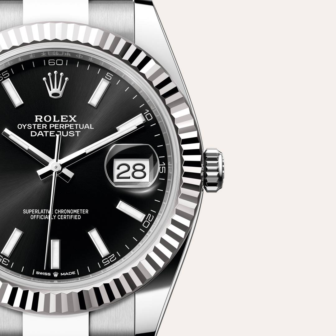 Rolex Datejust in White Rolesor - combination of Oystersteel and white gold, M126334-0017 - Blakemans Jewelry
