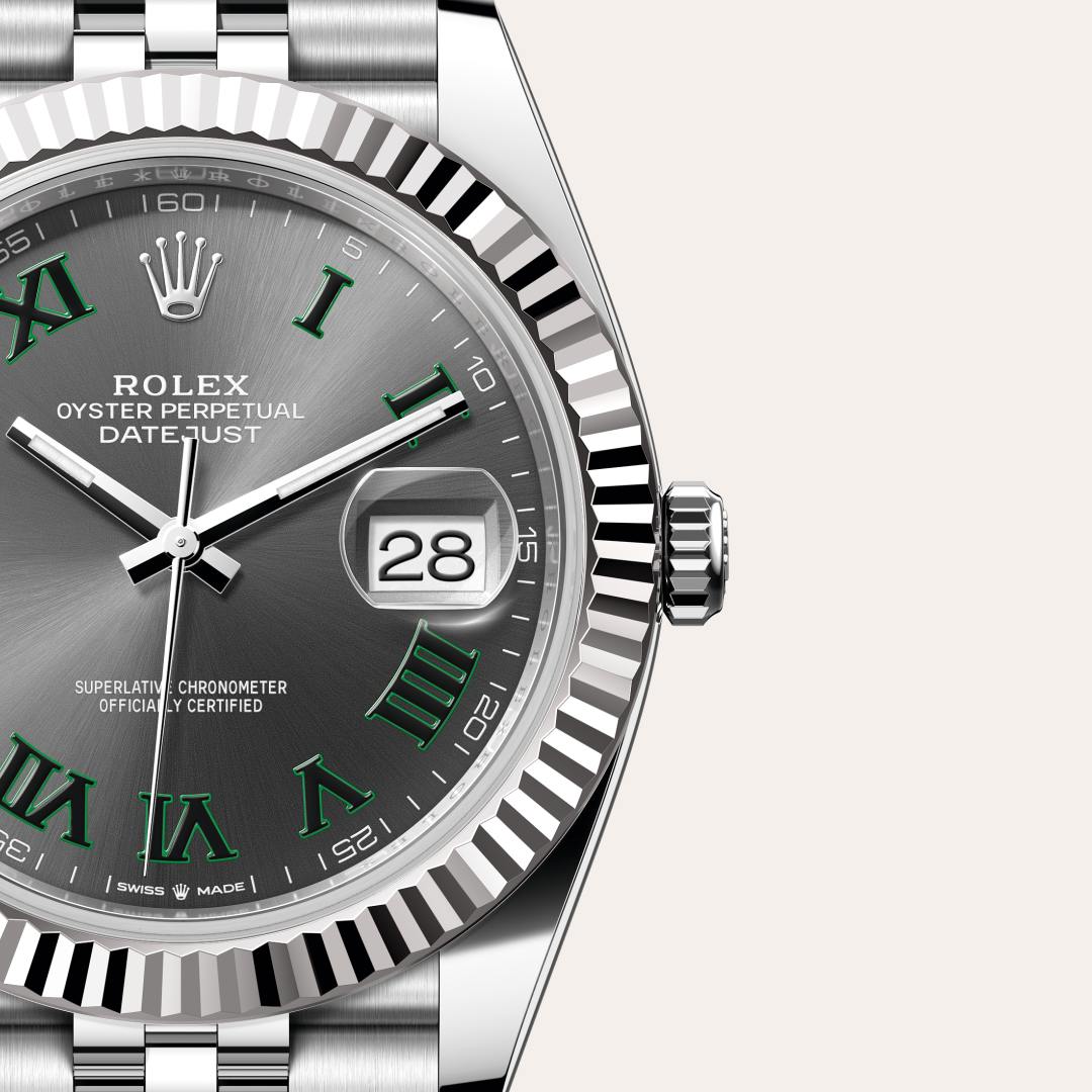 Rolex Datejust in White Rolesor - combination of Oystersteel and white gold, M126334-0022 - Little Switzerland