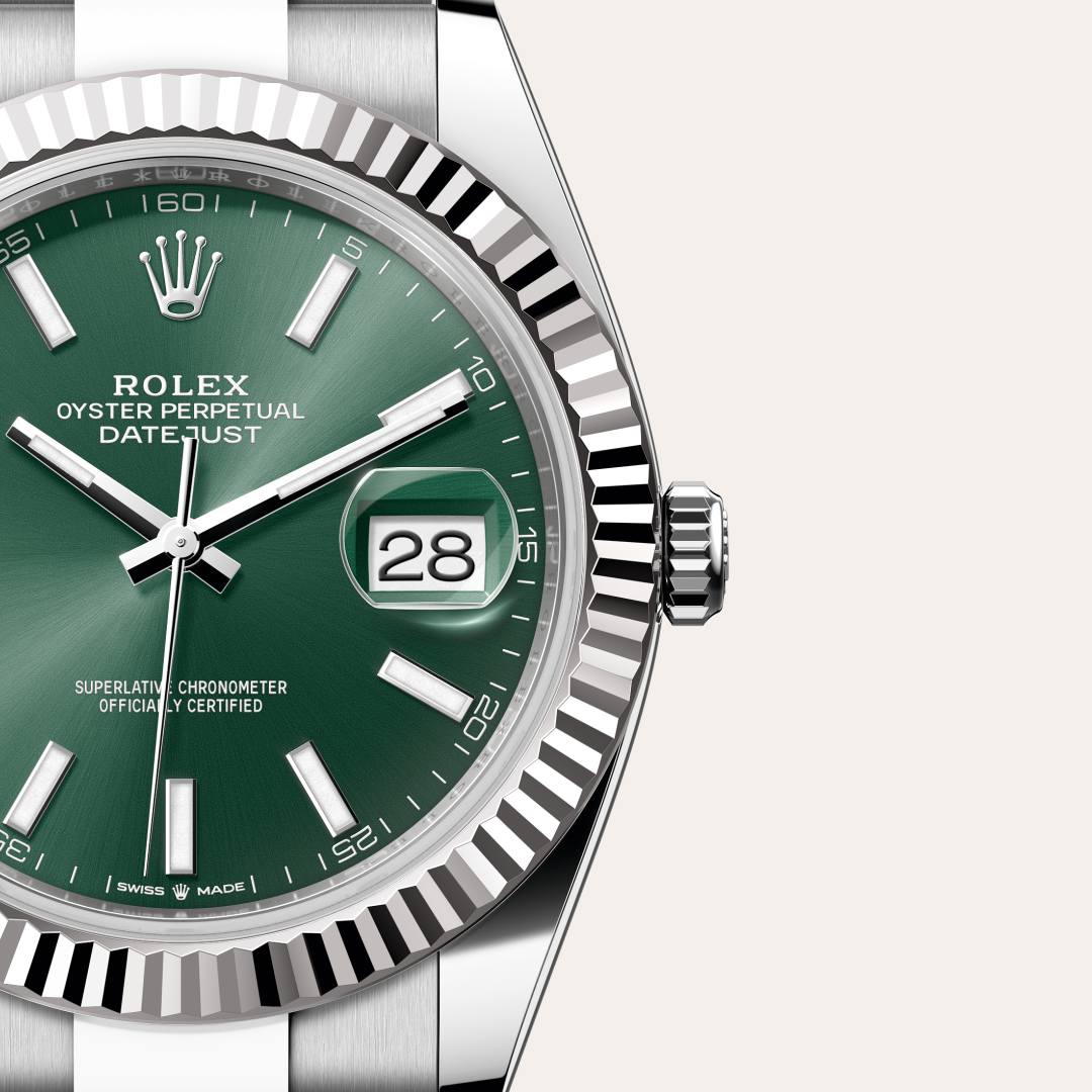 Rolex Datejust in White Rolesor - combination of Oystersteel and white gold, M126334-0027 - Little Switzerland