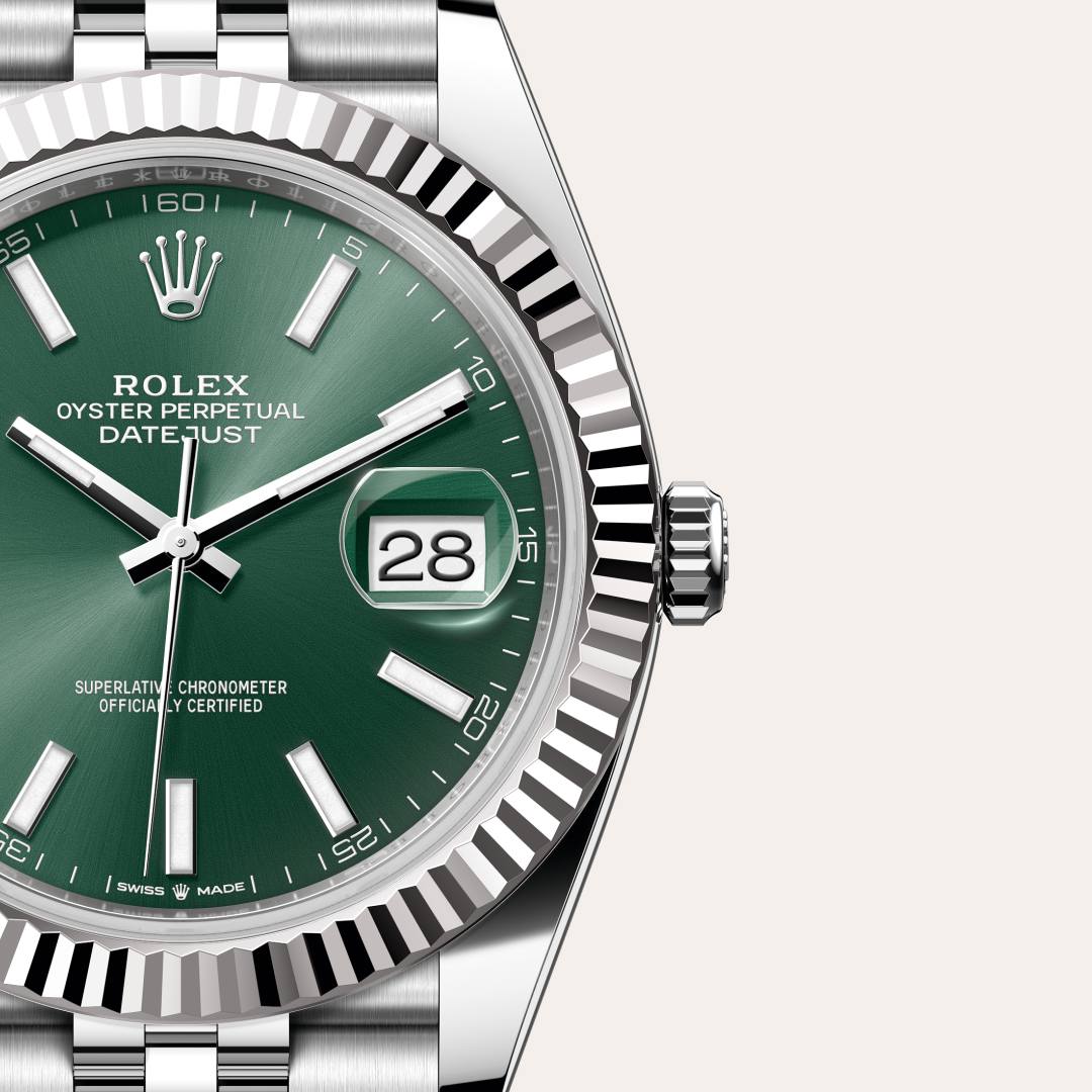 Rolex Datejust in White Rolesor - combination of Oystersteel and white gold, M126334-0028 - Walters & Hogsett
