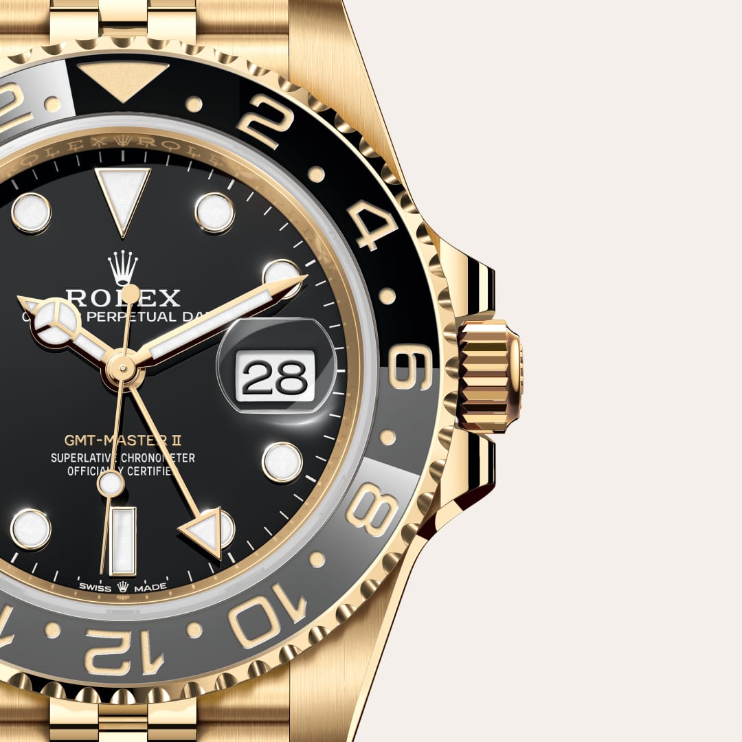 Rolex GMT-Master II in 18 kt yellow gold, M126718GRNR-0001 - Jewelers Trade Shop
