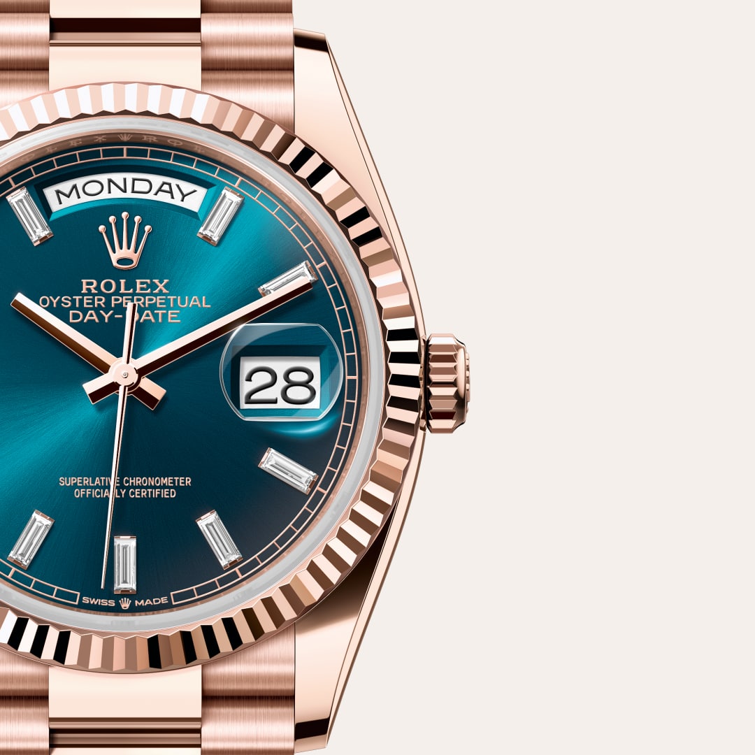 Rolex Day-Date in 18 kt Everose gold, M128235-0085 - Orrs Jewelers