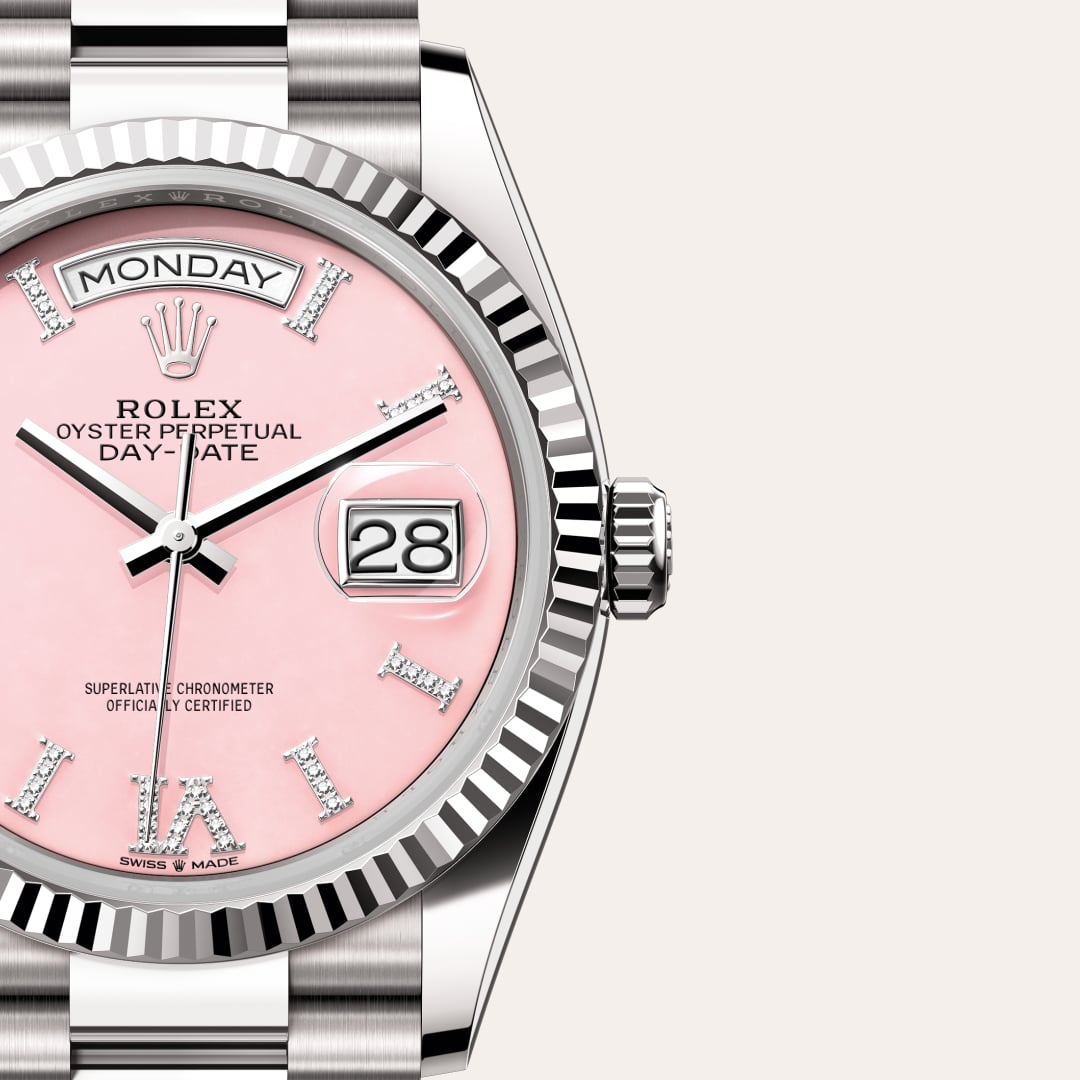 Rolex Day-Date in 18 kt white gold, M128239-0021 - Lenox Jewelers
