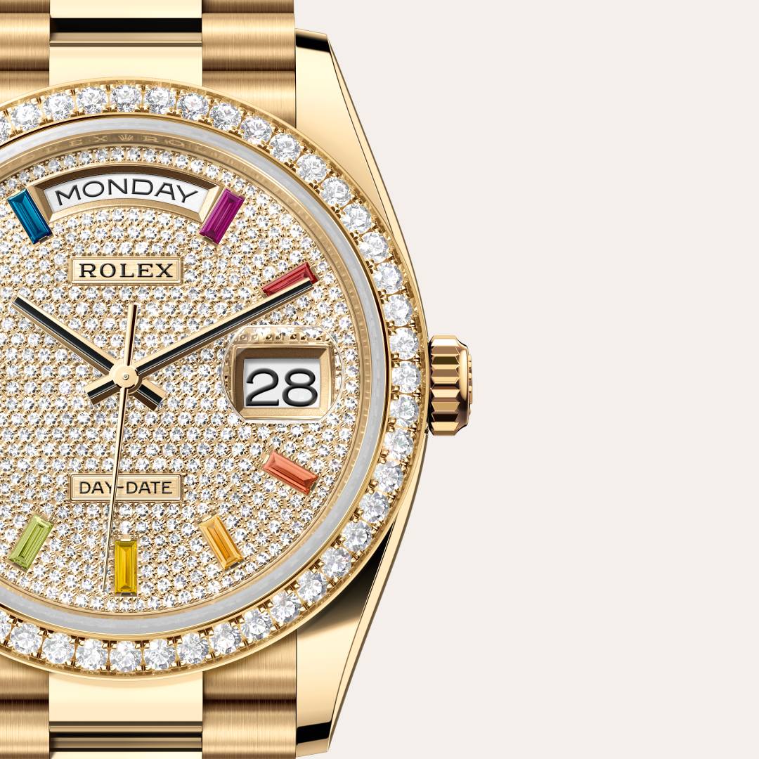 Rolex Day-Date in 18 kt yellow gold, M128348RBR-0030 - Lenox Jewelers