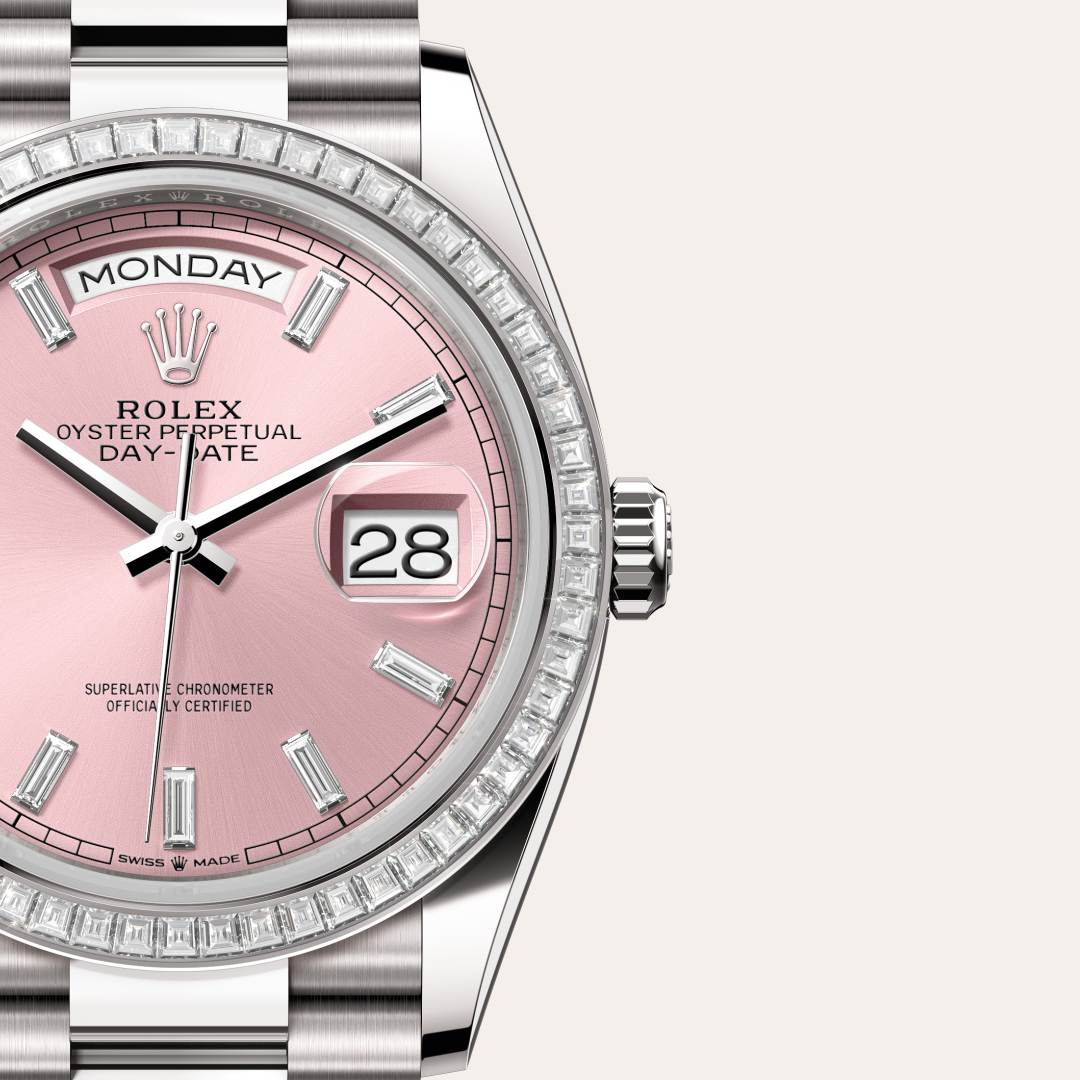 Rolex Day-Date in 18 kt white gold, M128399TBR-0029 - Meierotto Jewelers