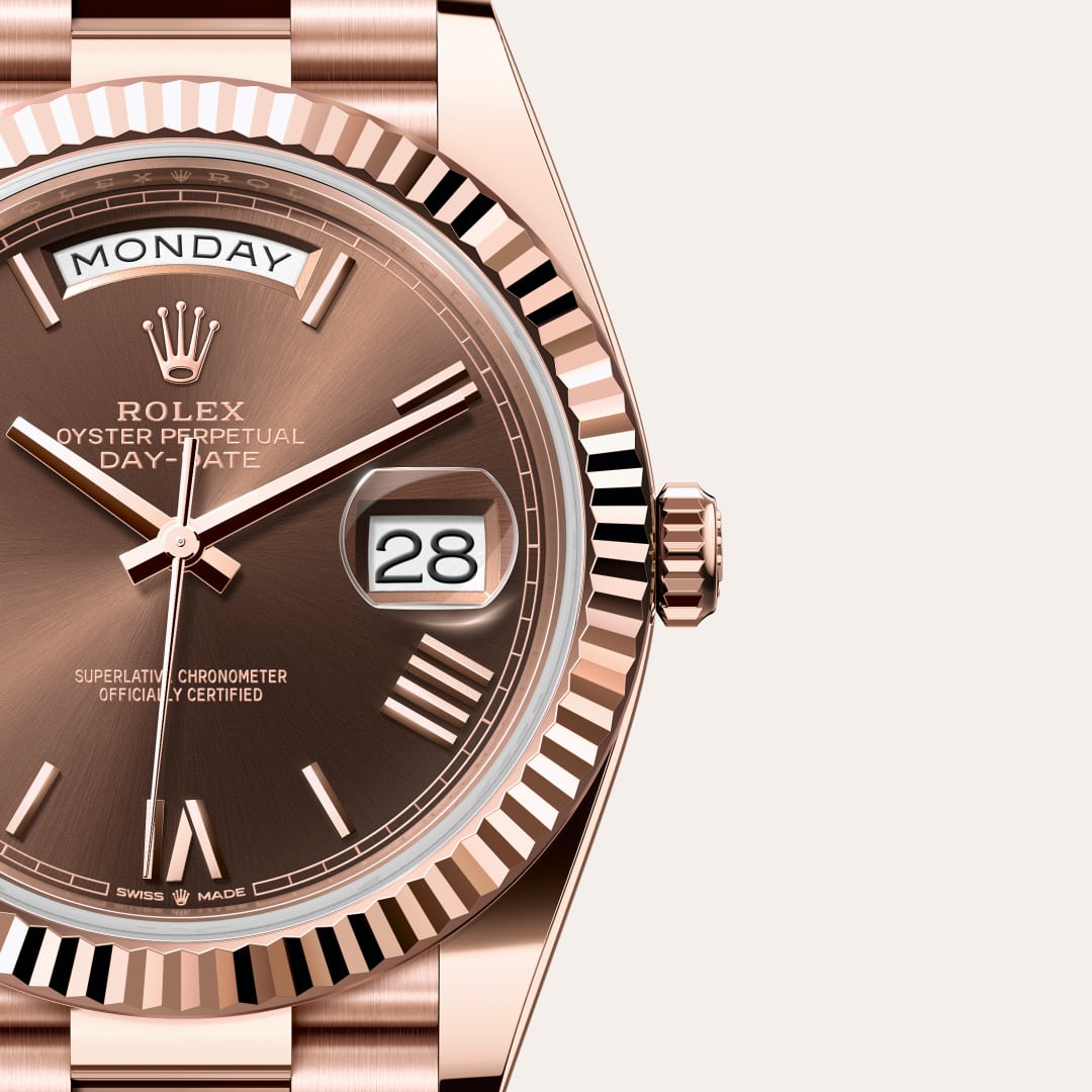 Rolex Day-Date in 18 kt Everose gold, M228235-0002 - Little Switzerland