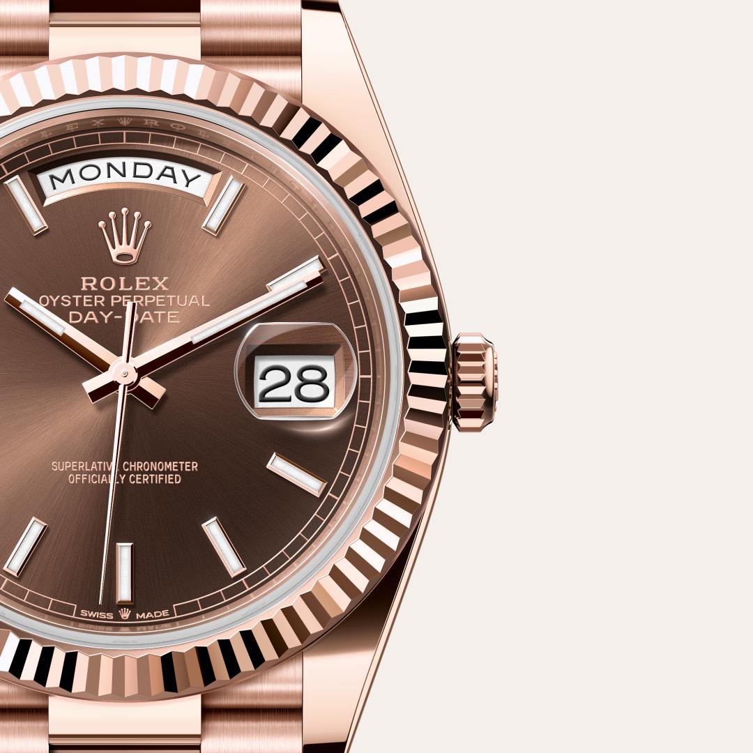 Rolex Day-Date in 18 kt Everose gold, M228235-0053 - Lenox Jewelers