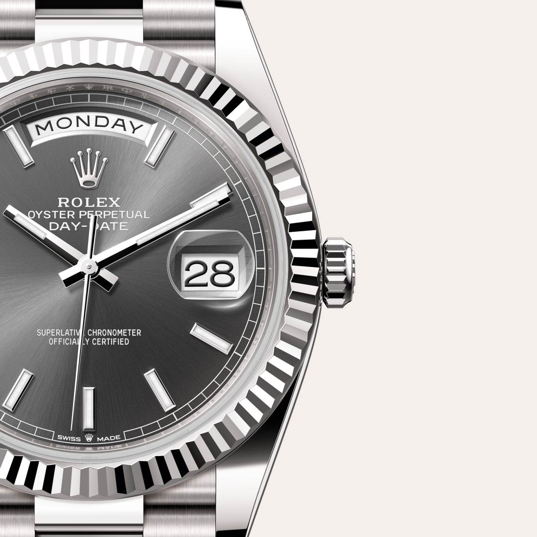 Rolex Day-Date in 18 kt white gold, M228239-0060 - Little Switzerland