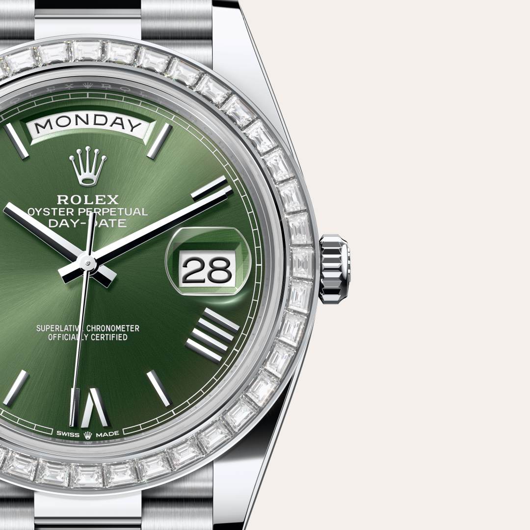 Rolex Day-Date in Platinum, M228396TBR-0020 - Meierotto Jewelers