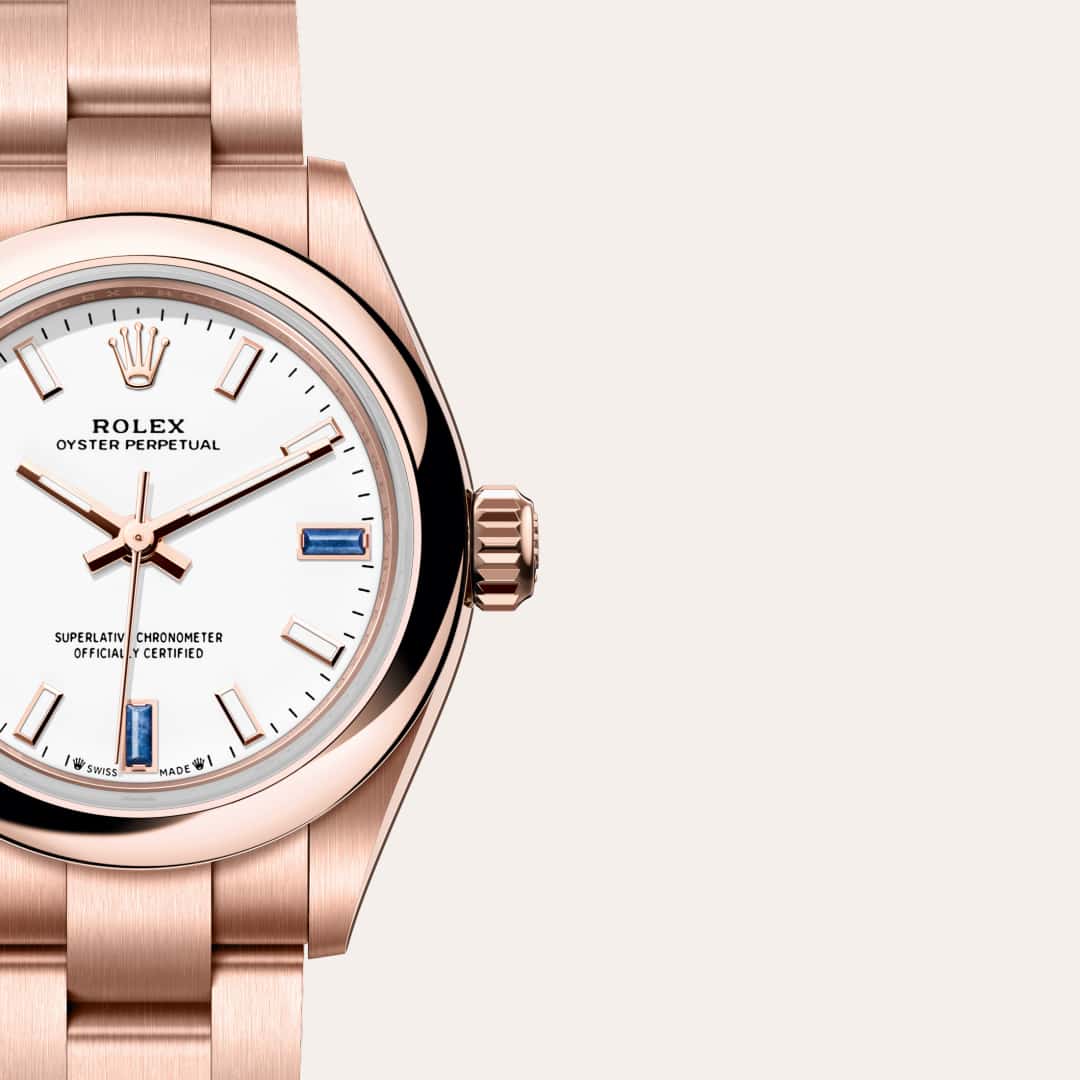 Rolex Oyster Perpetual in 18 kt Everose gold, M276205-0002 - Lenox Jewelers