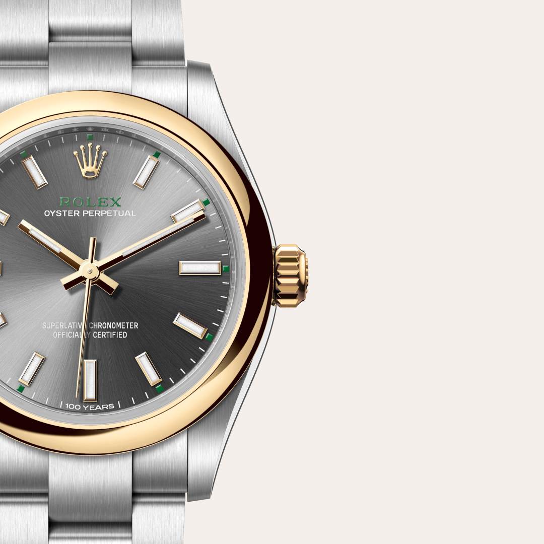 Rolex Oyster Perpetual in Yellow Rolesor - combination of Oystersteel and yellow gold, M277203-0001 - Orrs Jewelers