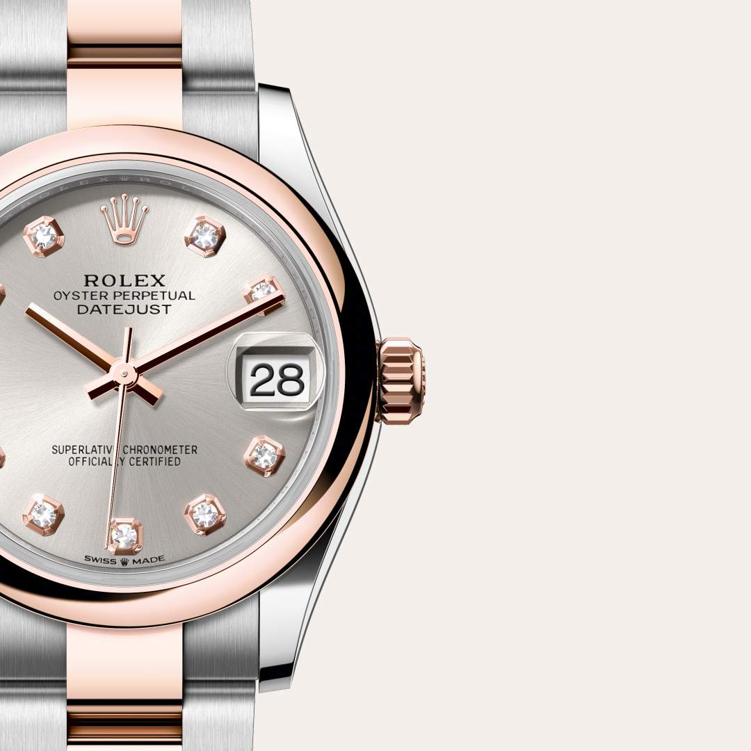 Rolex Datejust in Everose Rolesor - combination of Oystersteel and Everose gold, M278241-0015 - Meierotto Jewelers